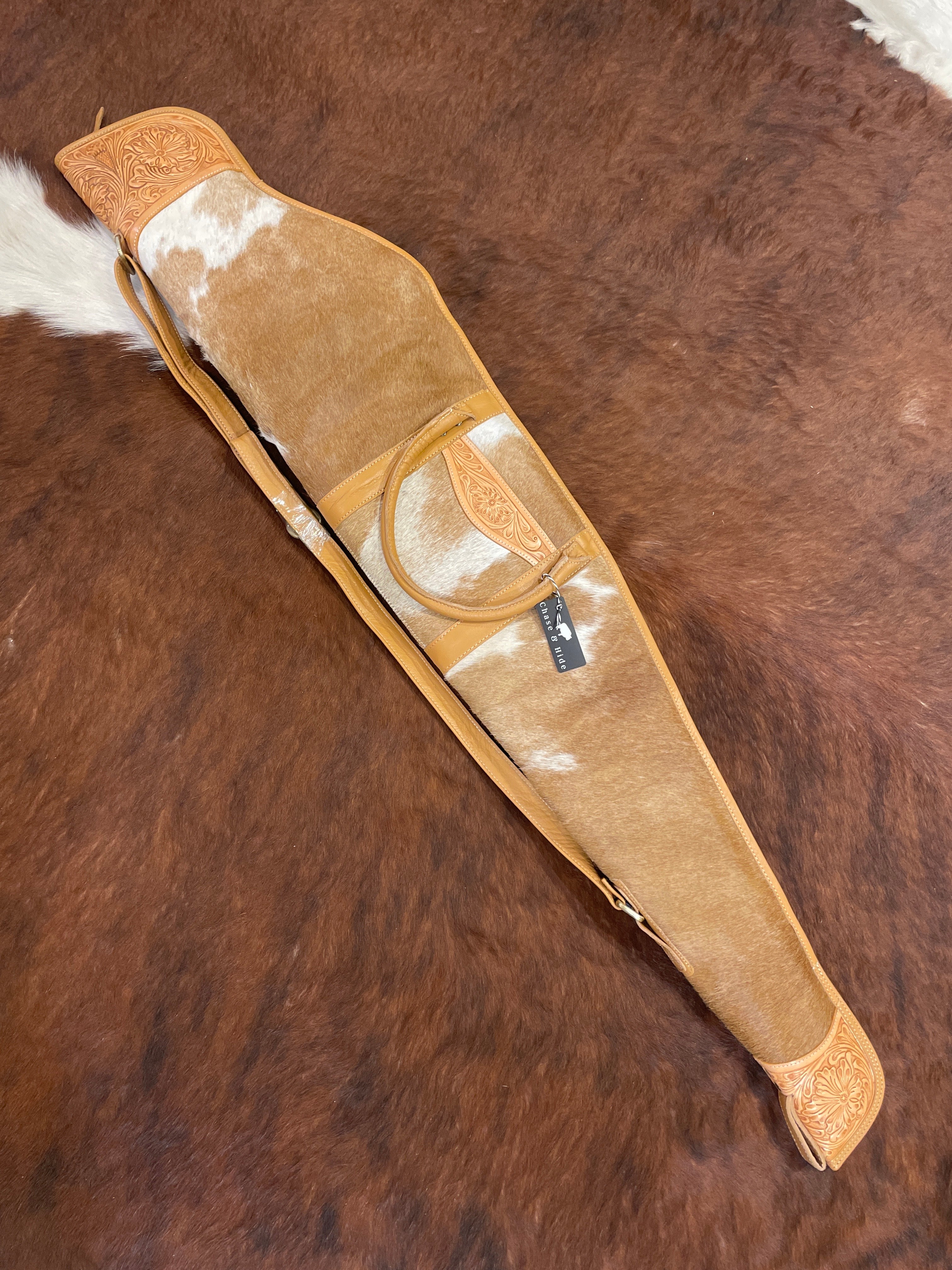 Rifle / Gun Case Cowhide and Tooling - Gun