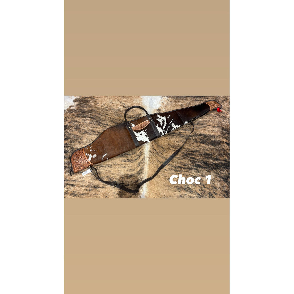 Rifle / Gun Case Cowhide and Tooling - Gun