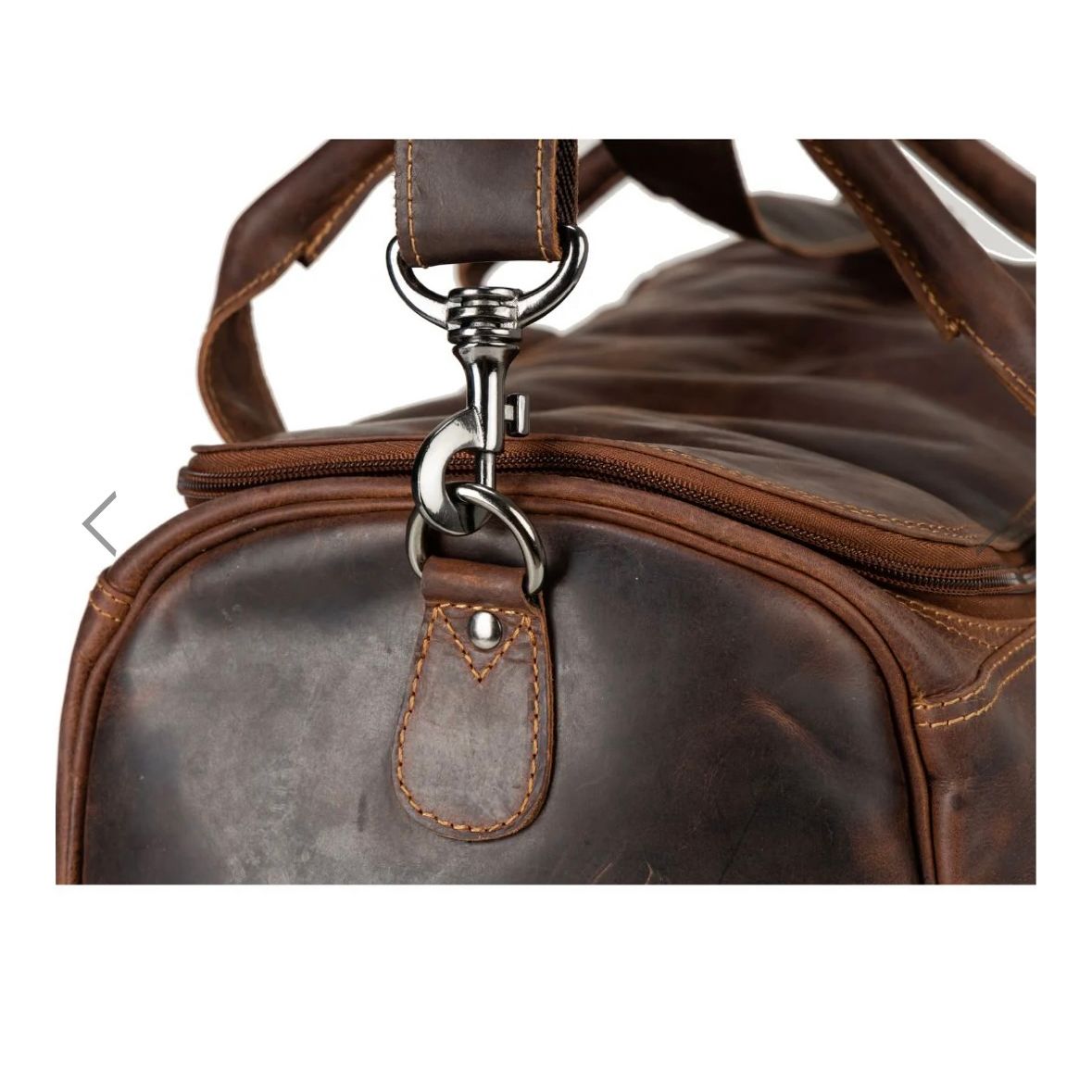 Leather travel bag large