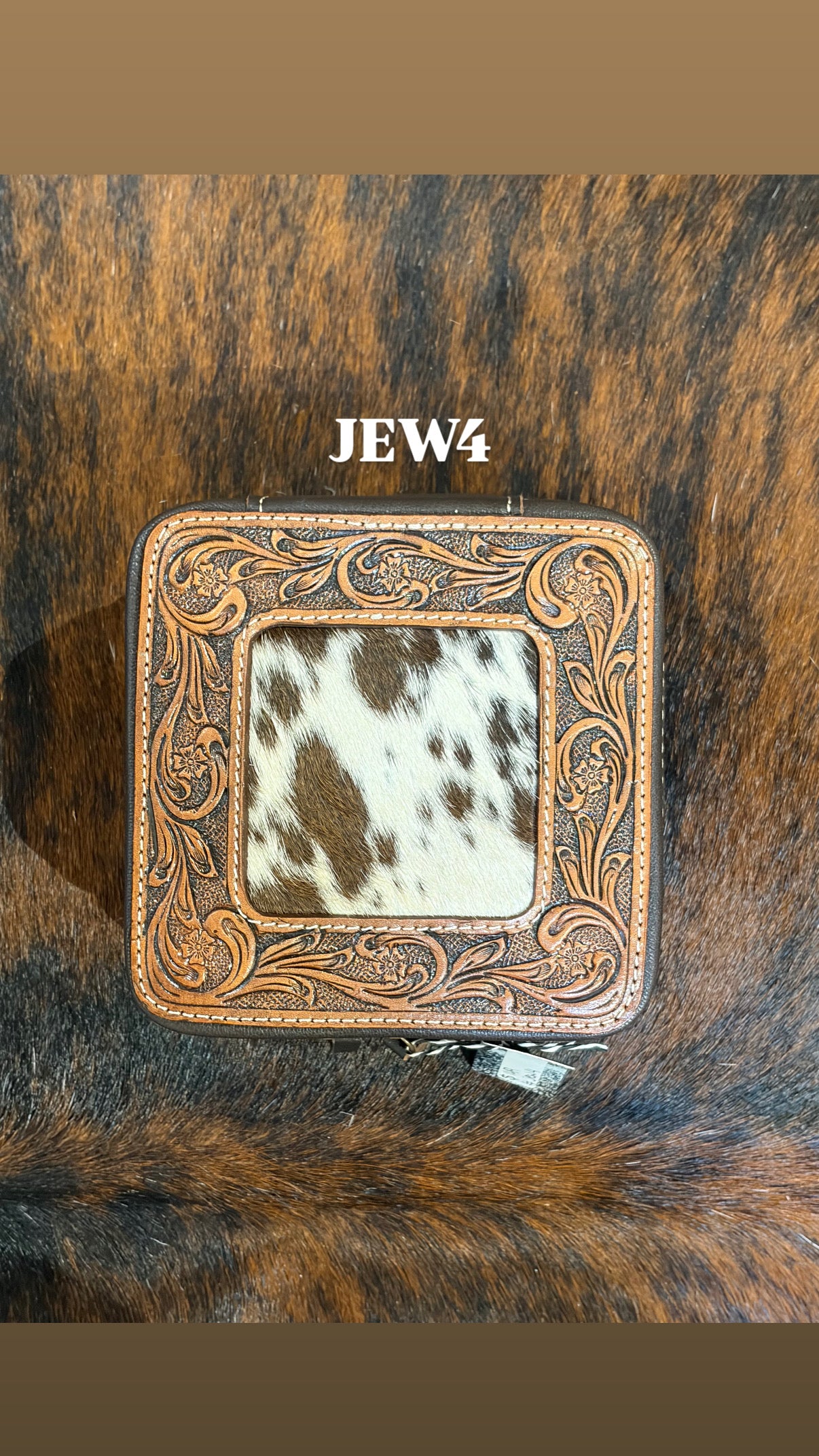 Tooled and Hide Jewellery Box