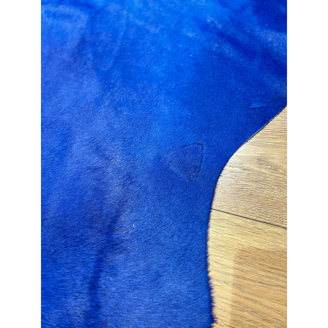 Blue Cow Hide Rug