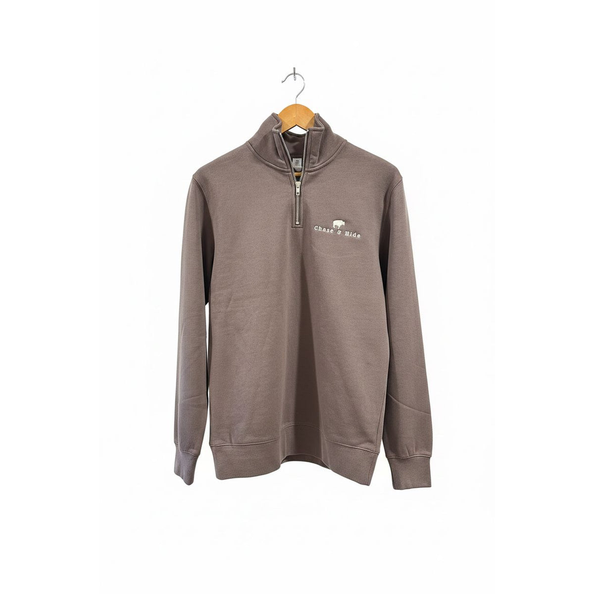 Chase and Hide Half Zip Jumper Walnut