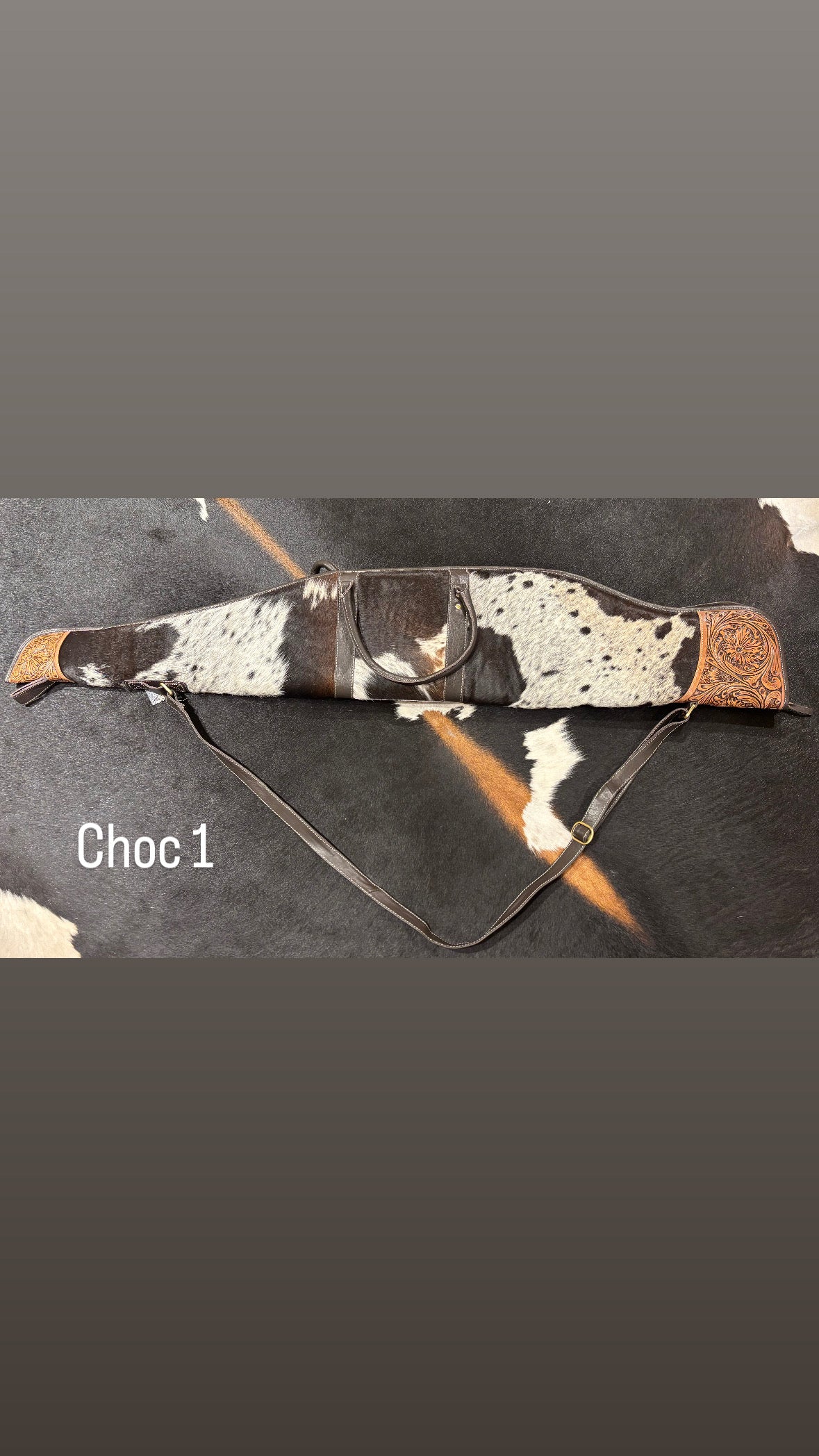 Rifle / Gun Case Cowhide and Tooling