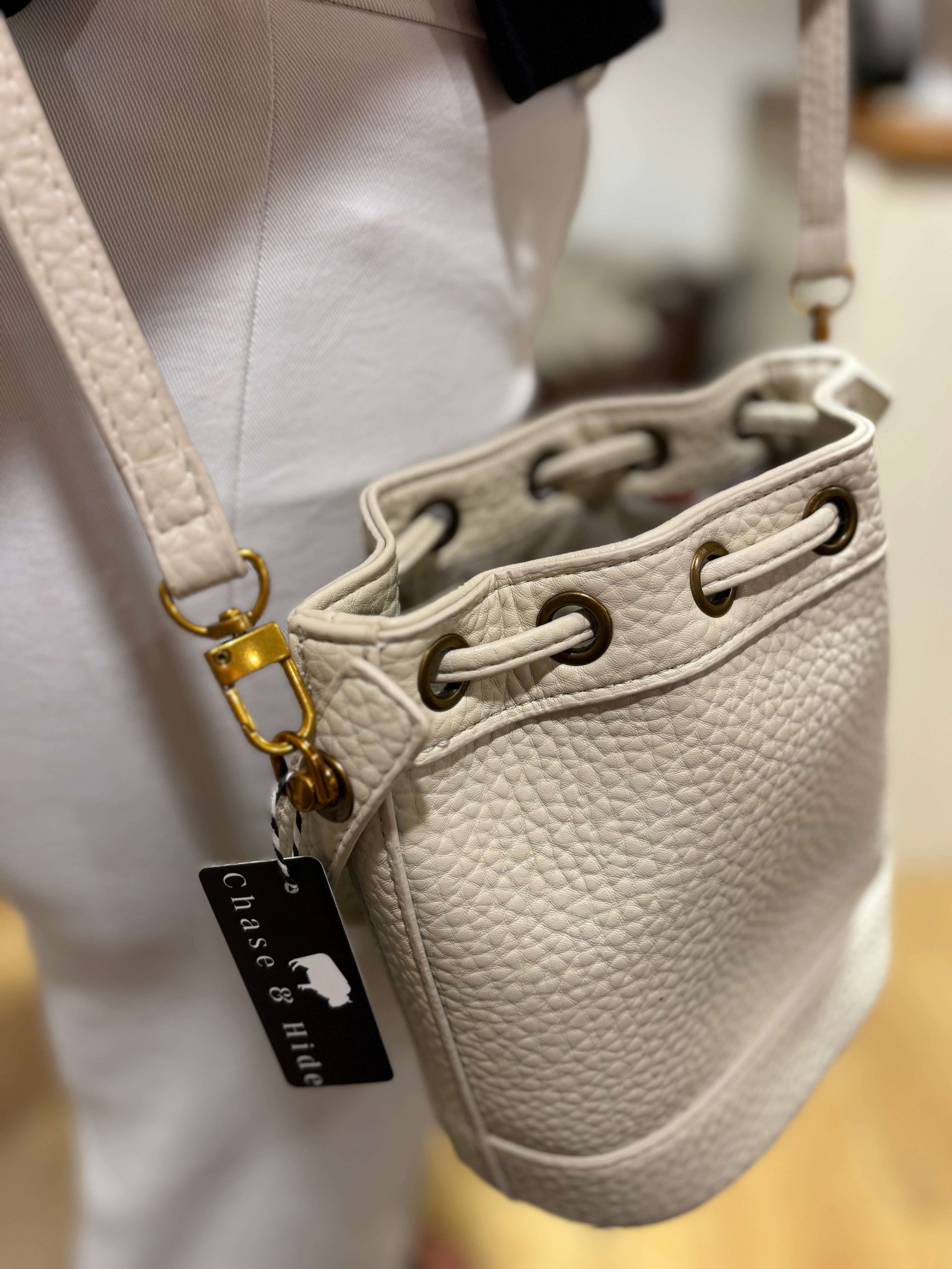 PU Leather crossbody bucket bag