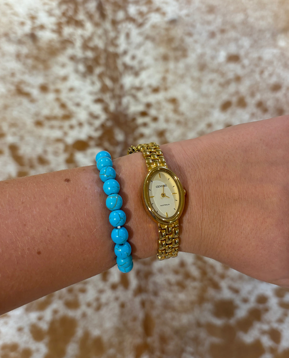 Set or 2 Turquoise Beaded Bracelet