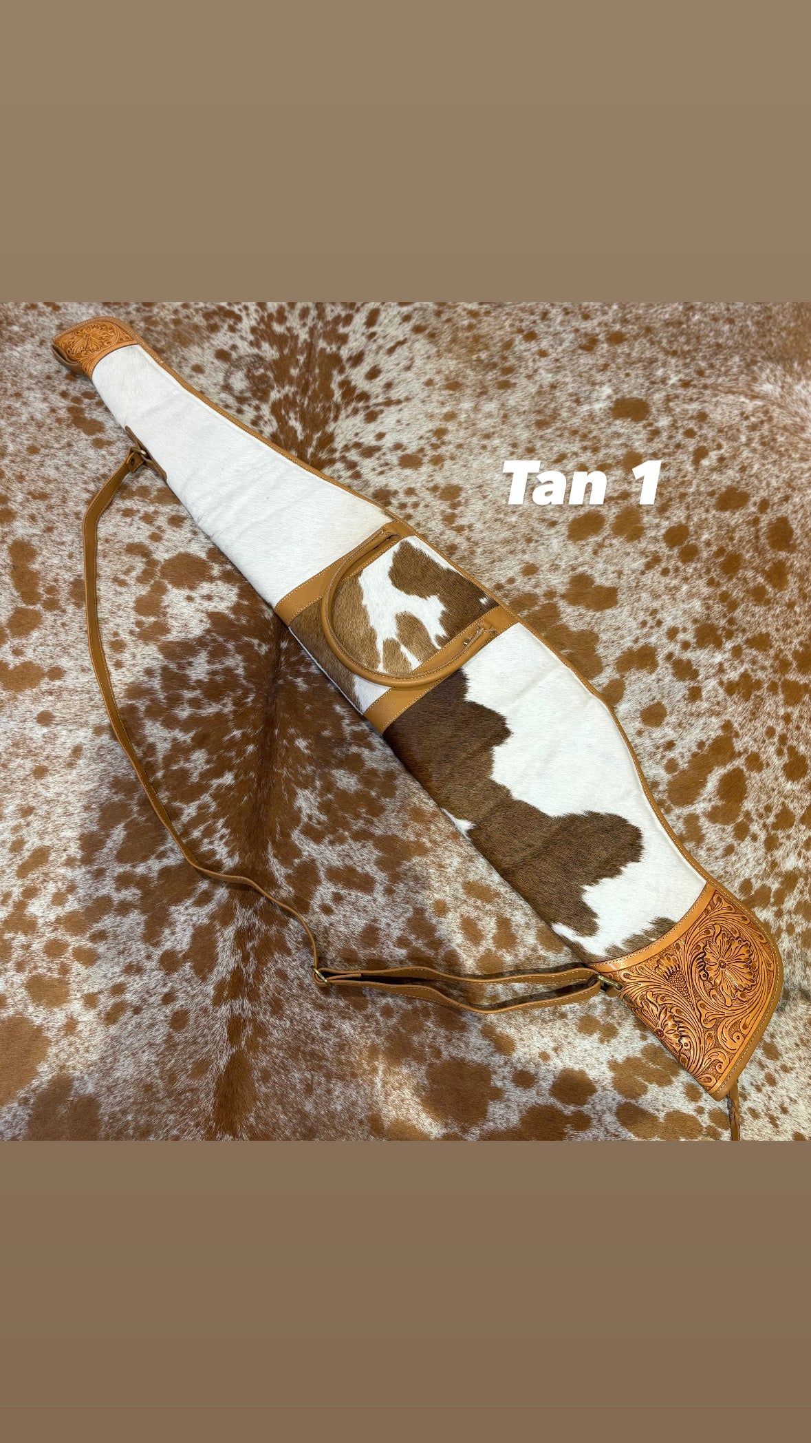 Rifle / Gun Case Cowhide and Tooling - Gun