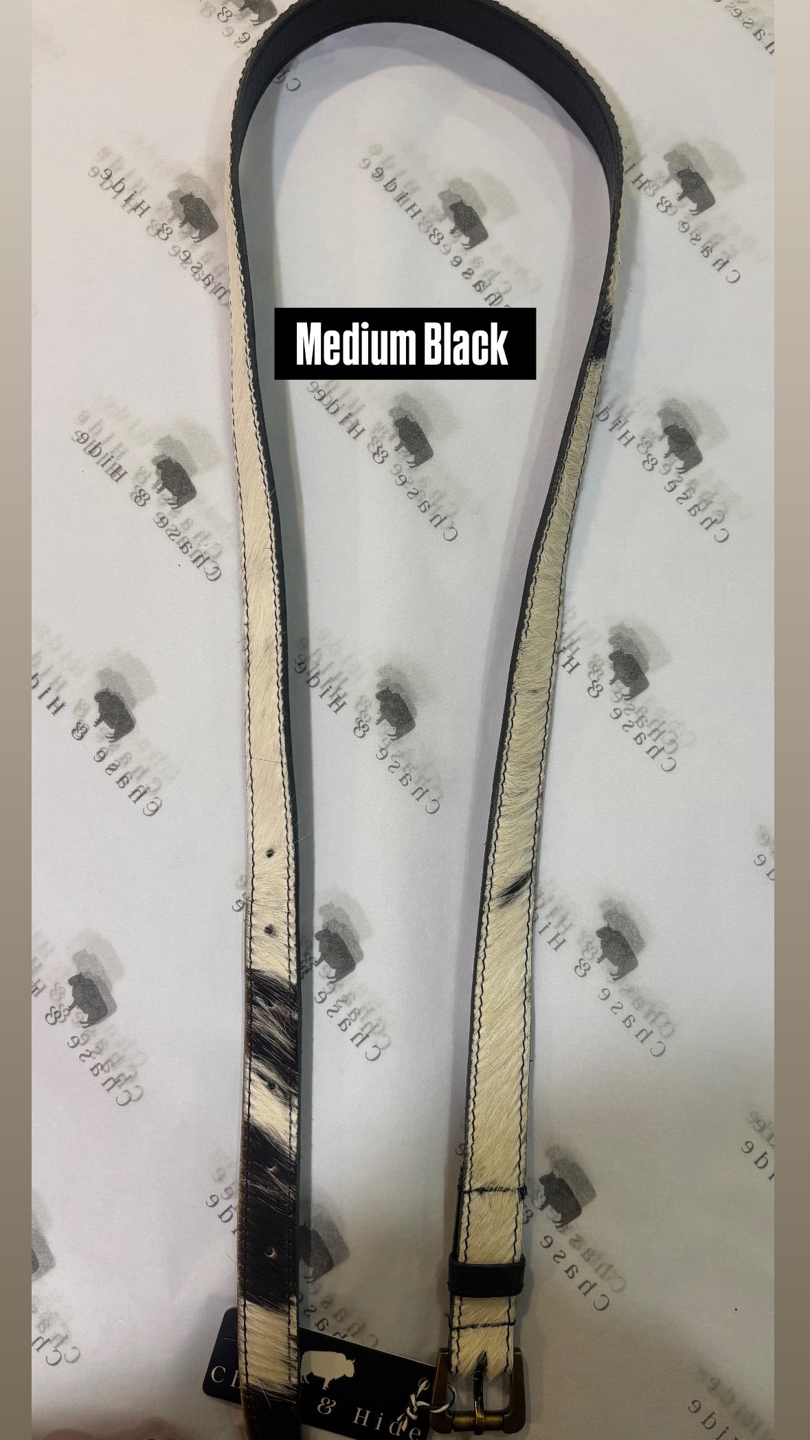 Black Thin Cowhide Belt