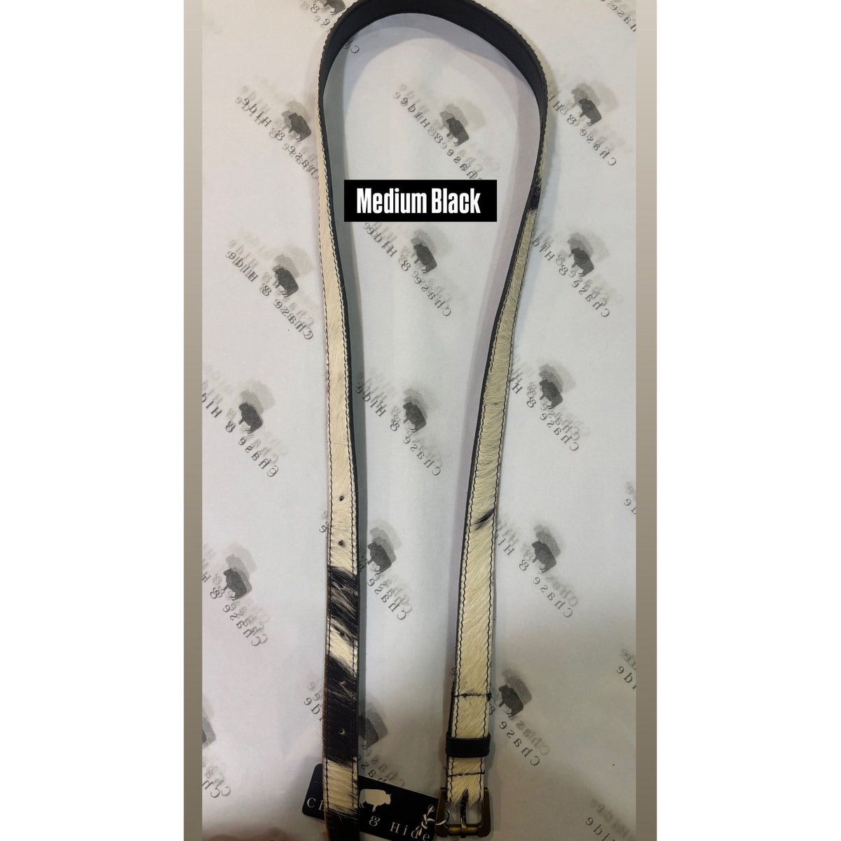 Black Thin Cowhide Belt
