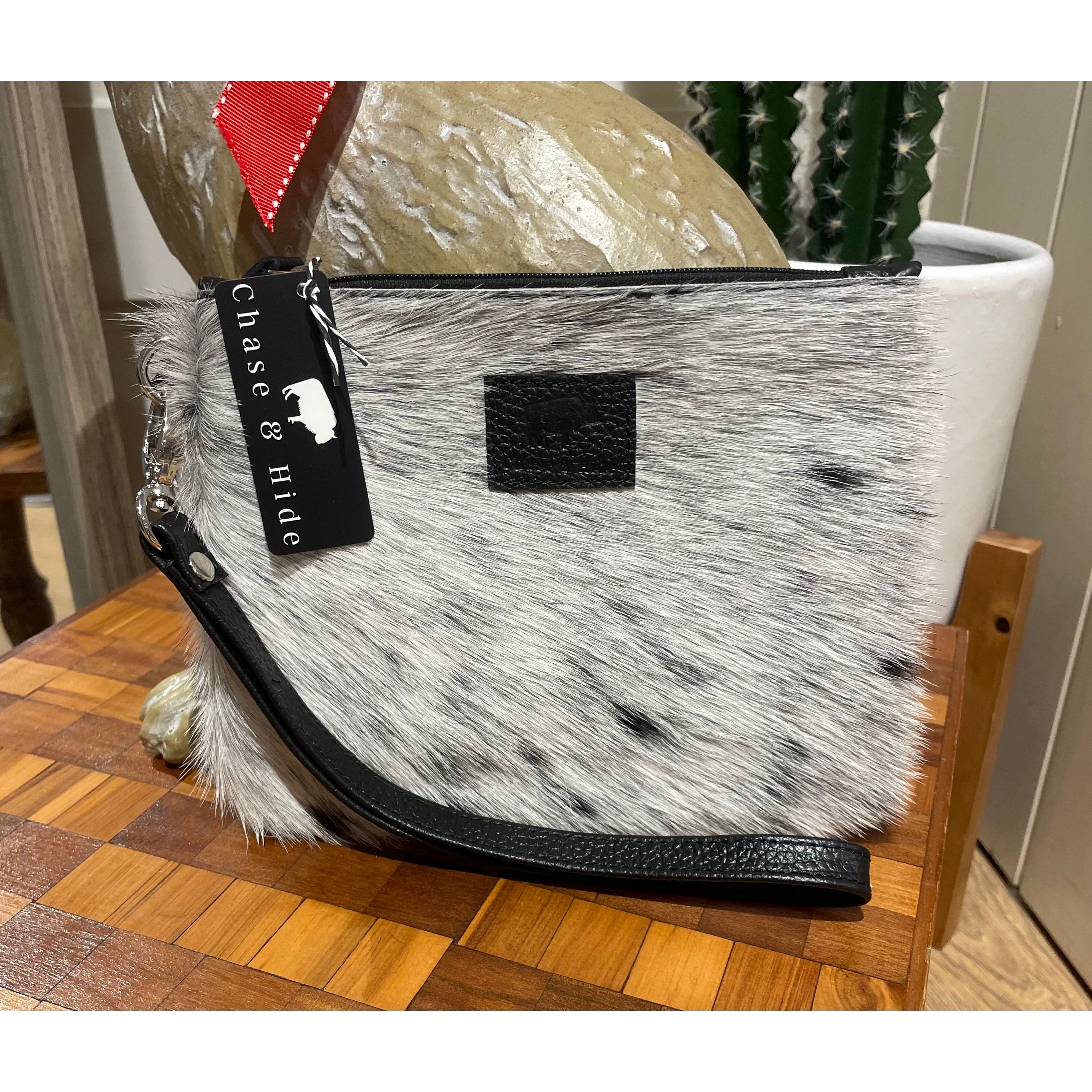 Midi Hide Black Clutch