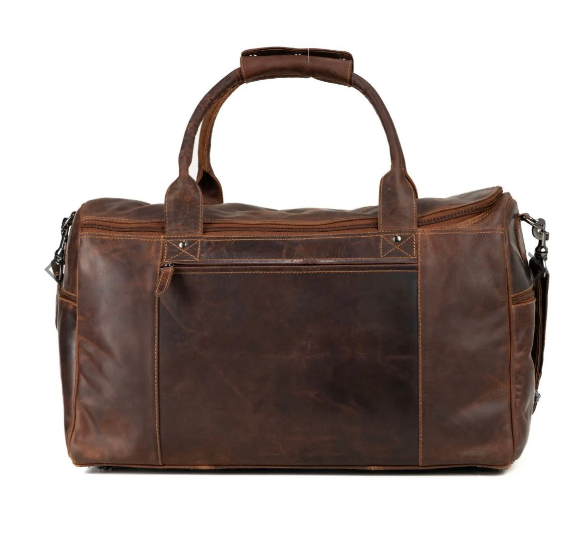 Leather travel bag large