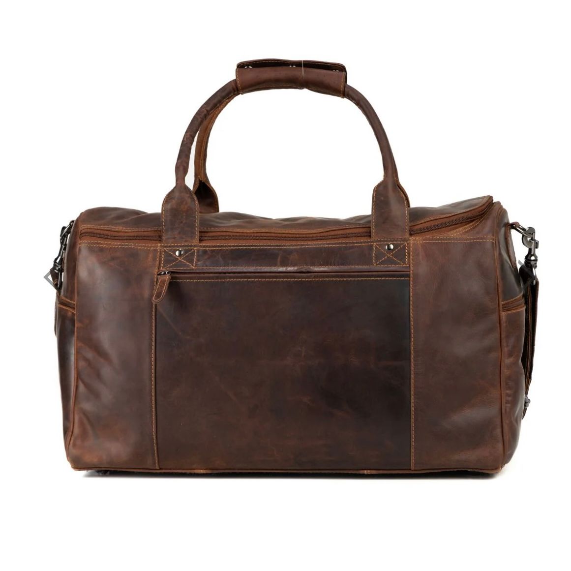 Leather travel bag large