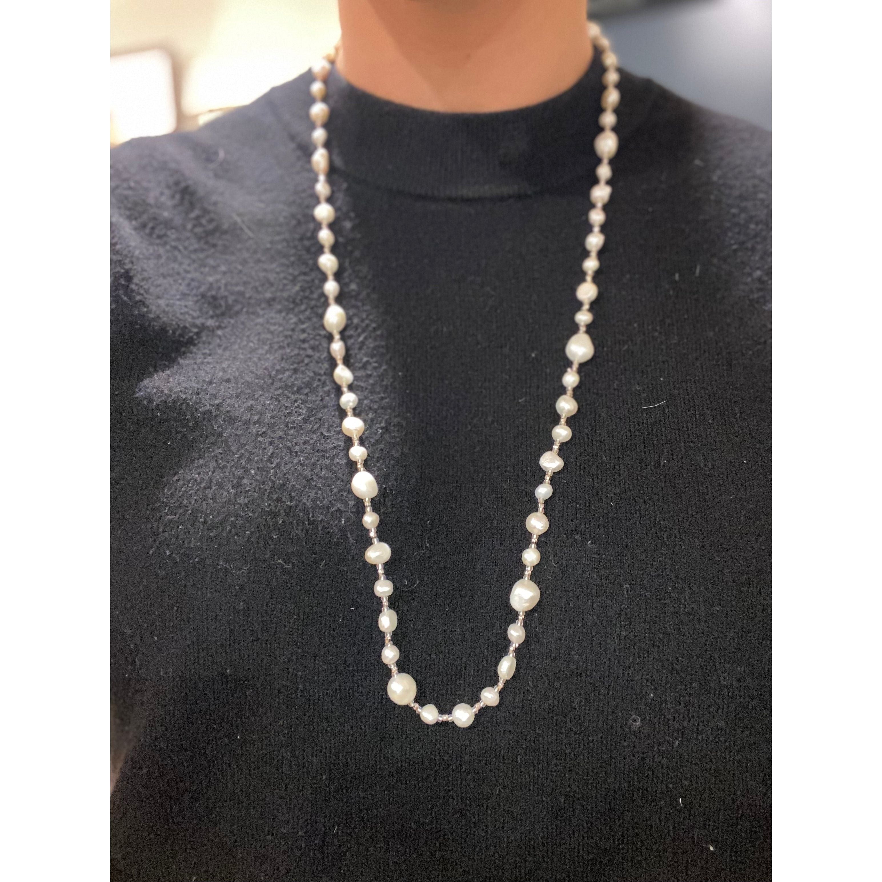 Freshwater Pearl and Bead Detail Necklace