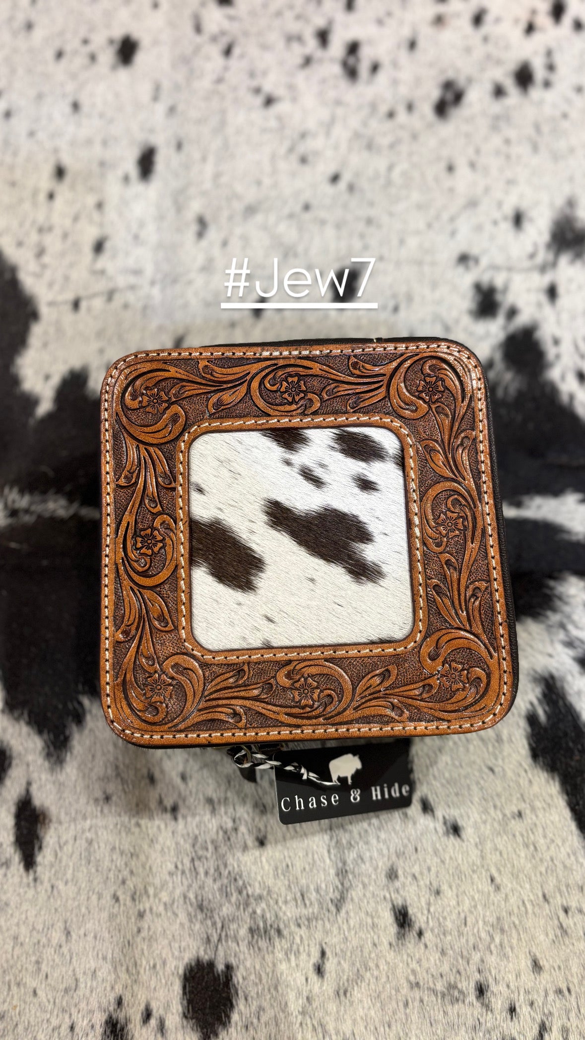 Tooled and Hide Jewellery Box