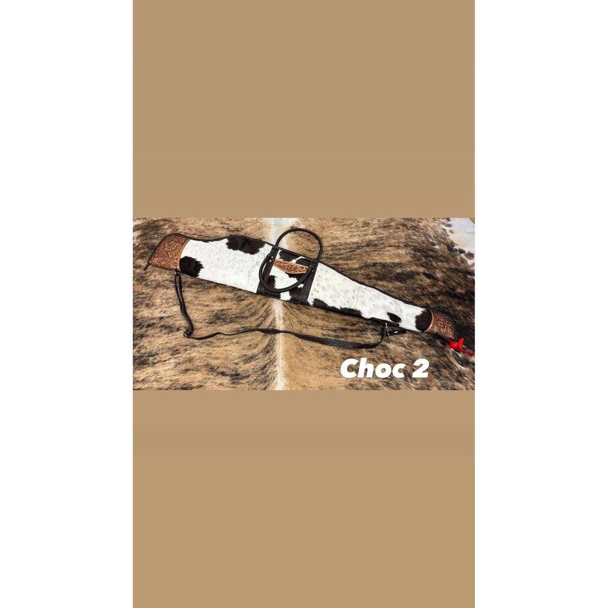 Rifle / Gun Case Cowhide and Tooling - Gun
