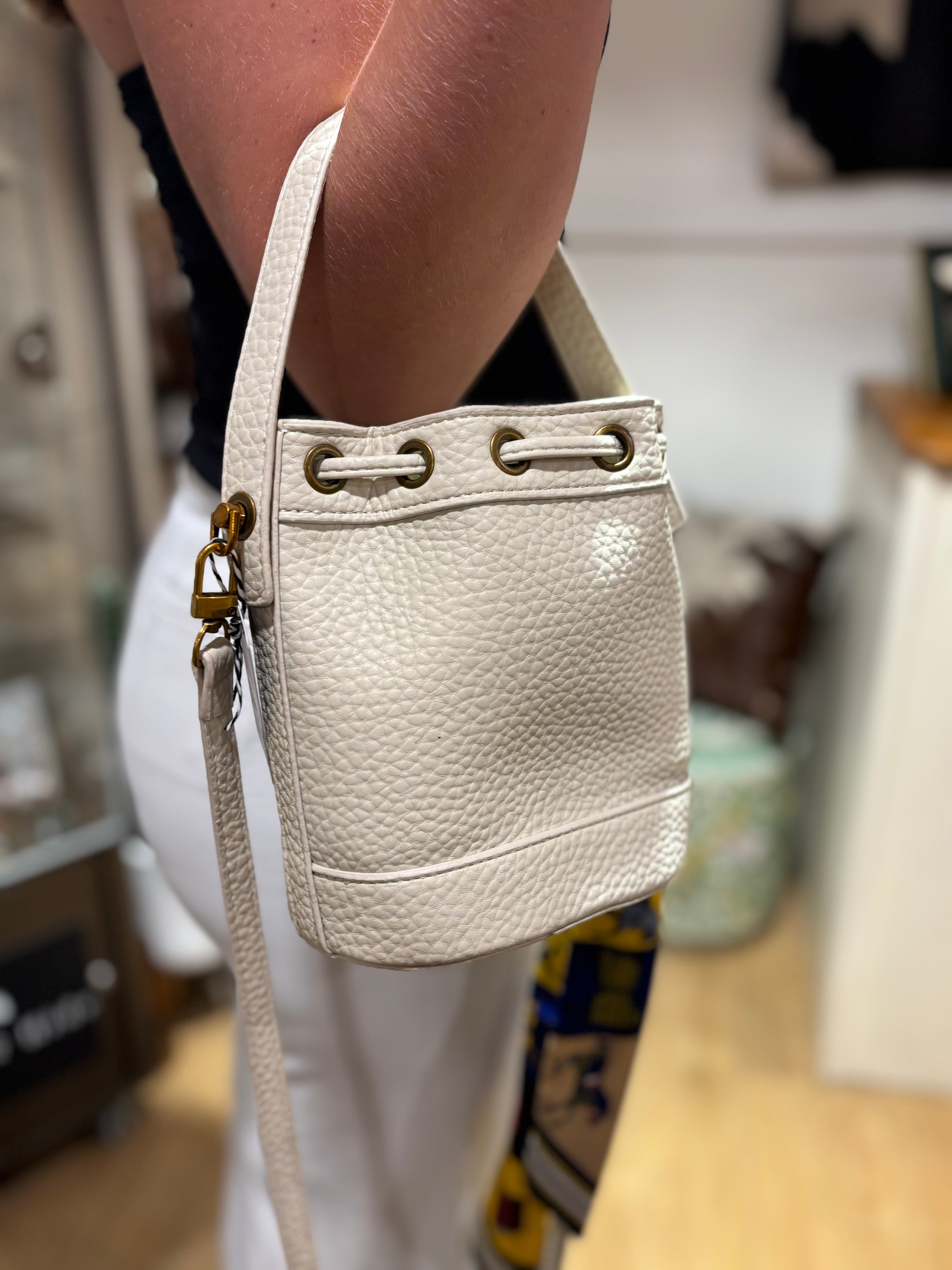 PU Leather crossbody bucket bag