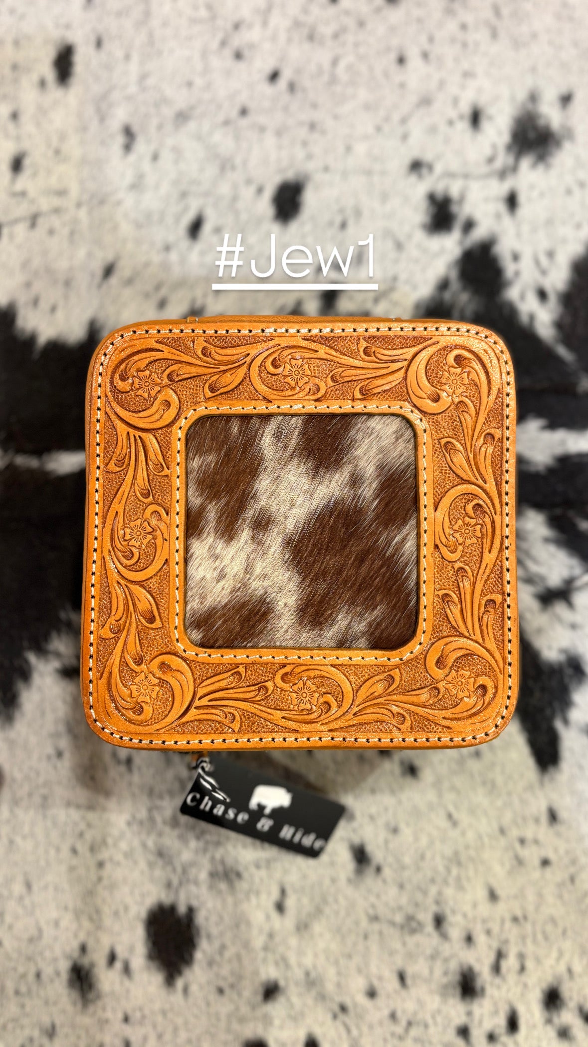 Tooled and Hide Jewellery Box
