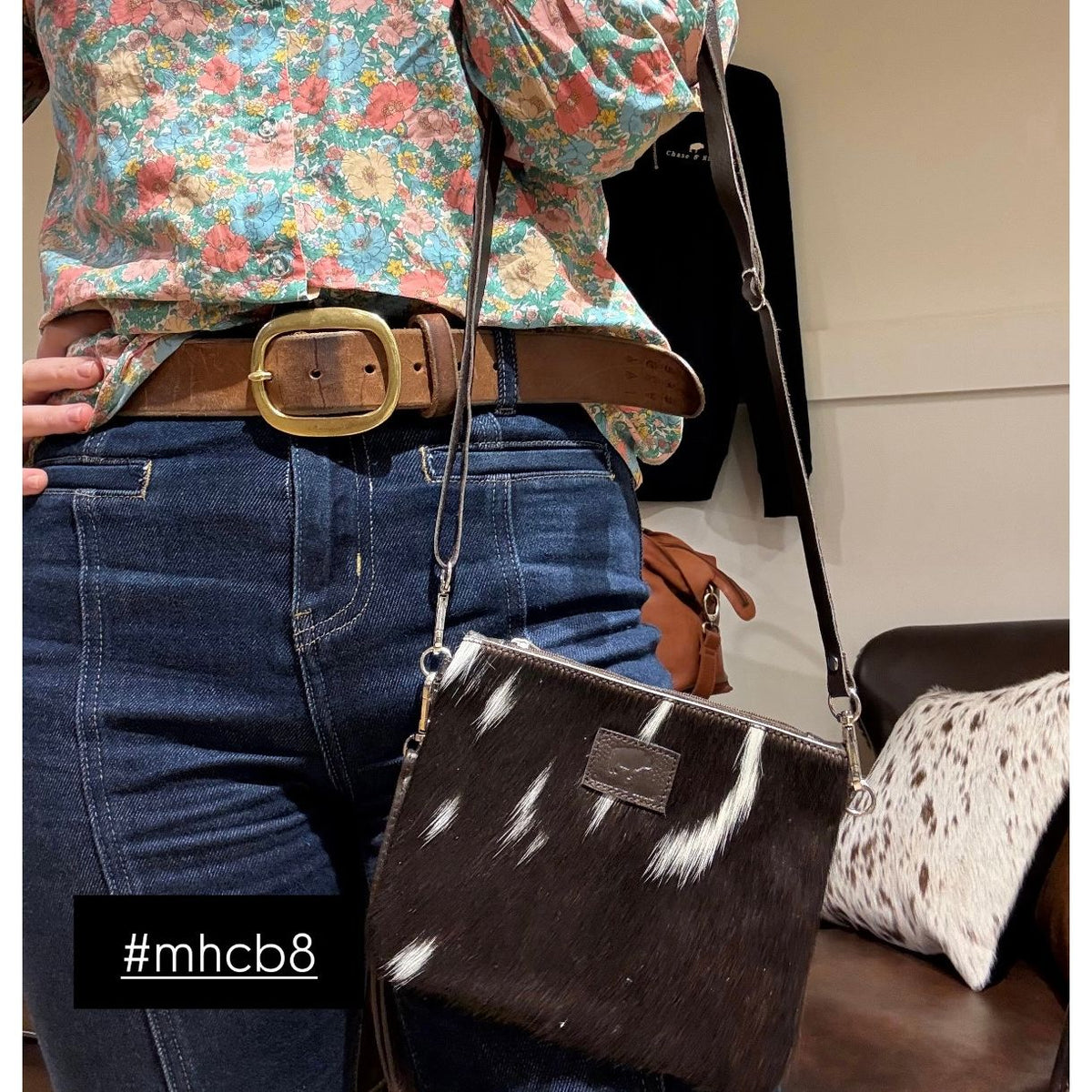 Midi Hide Clutch/ Crossbody bag