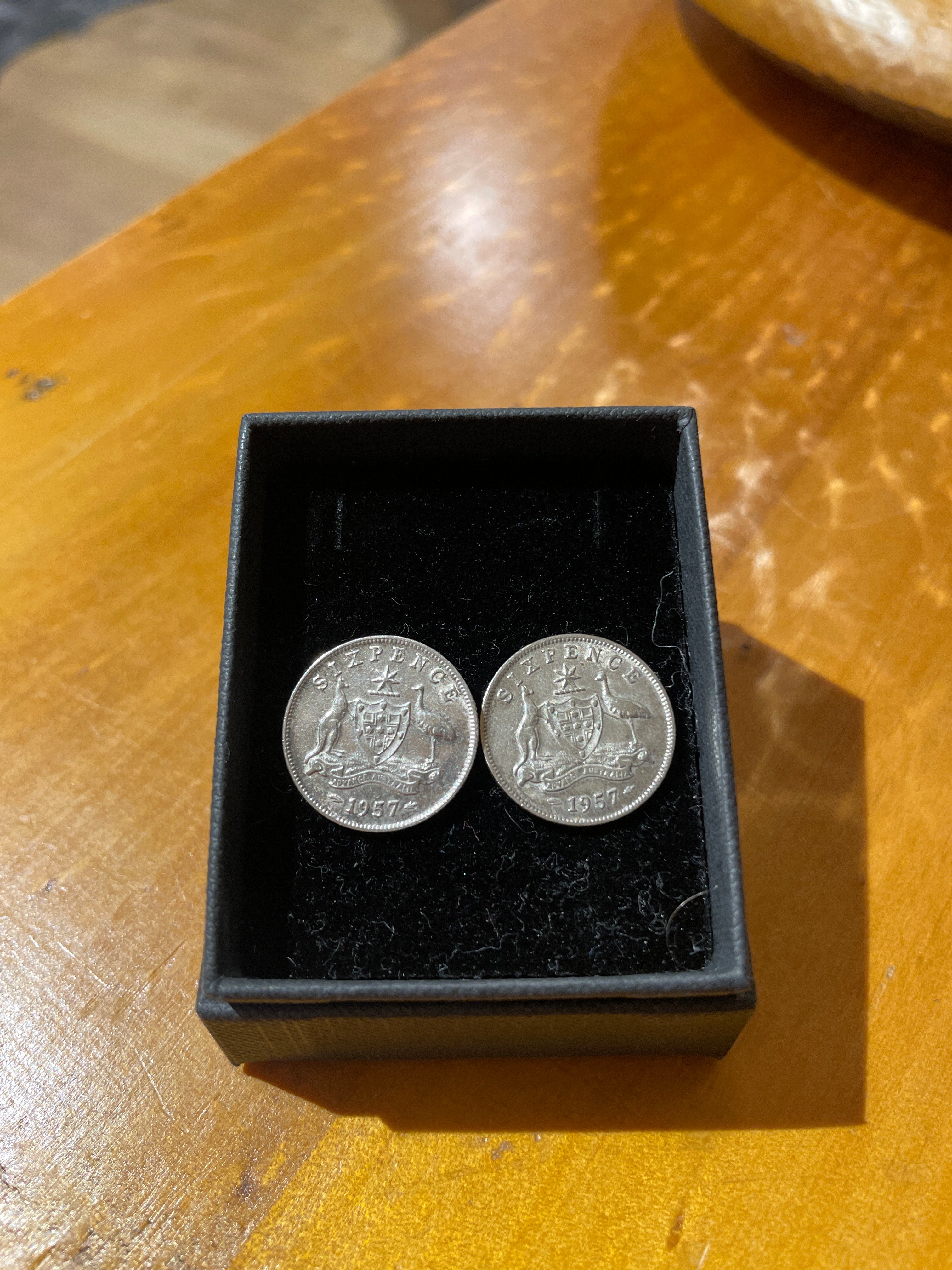 Three pence & Six Pence Coin studs