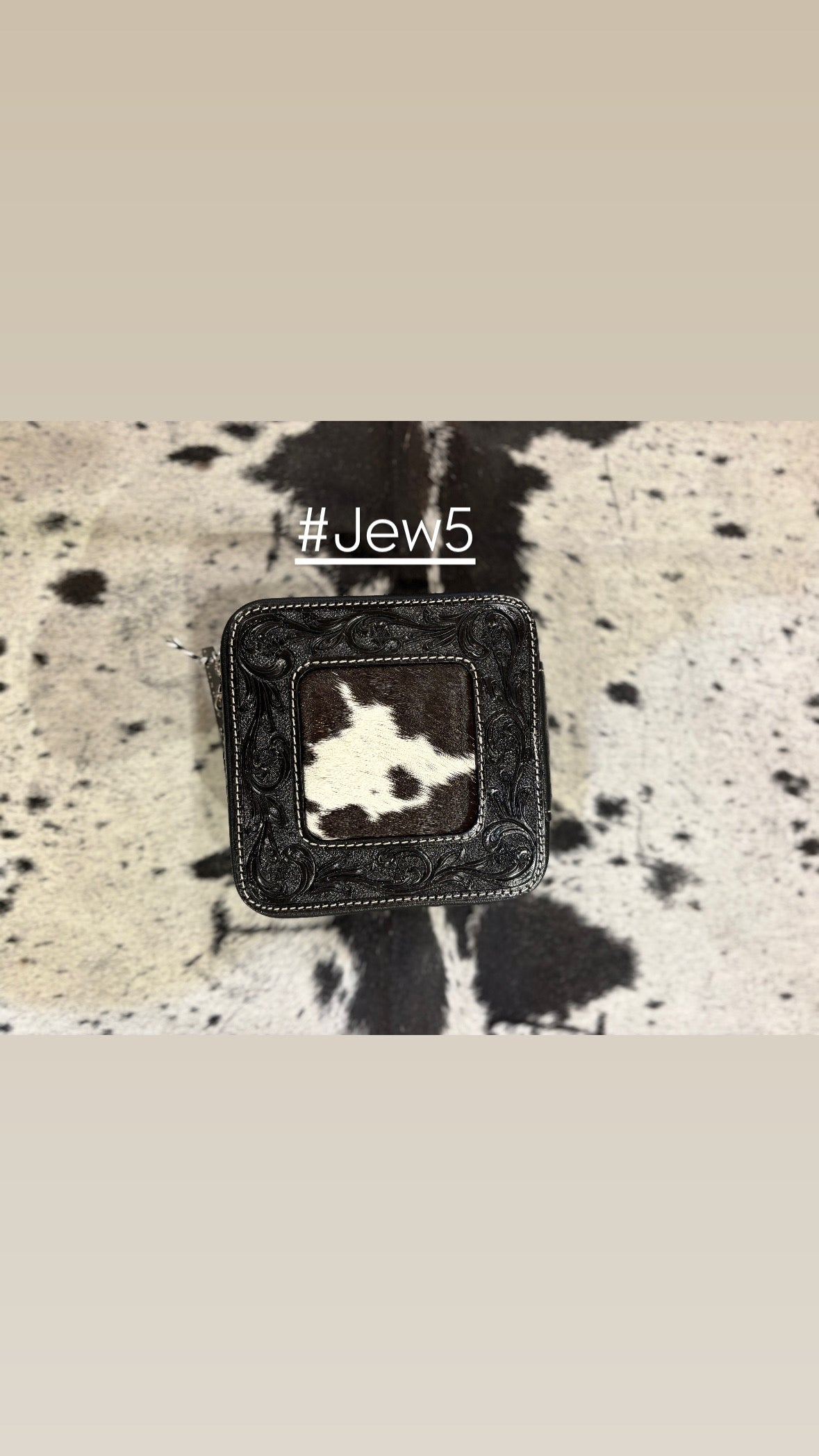 Tooled and Hide Jewellery Box