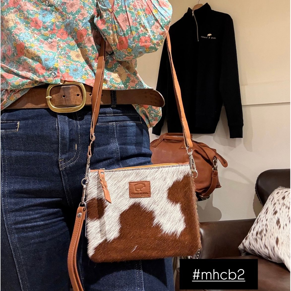 Midi Hide Clutch/ Crossbody bag