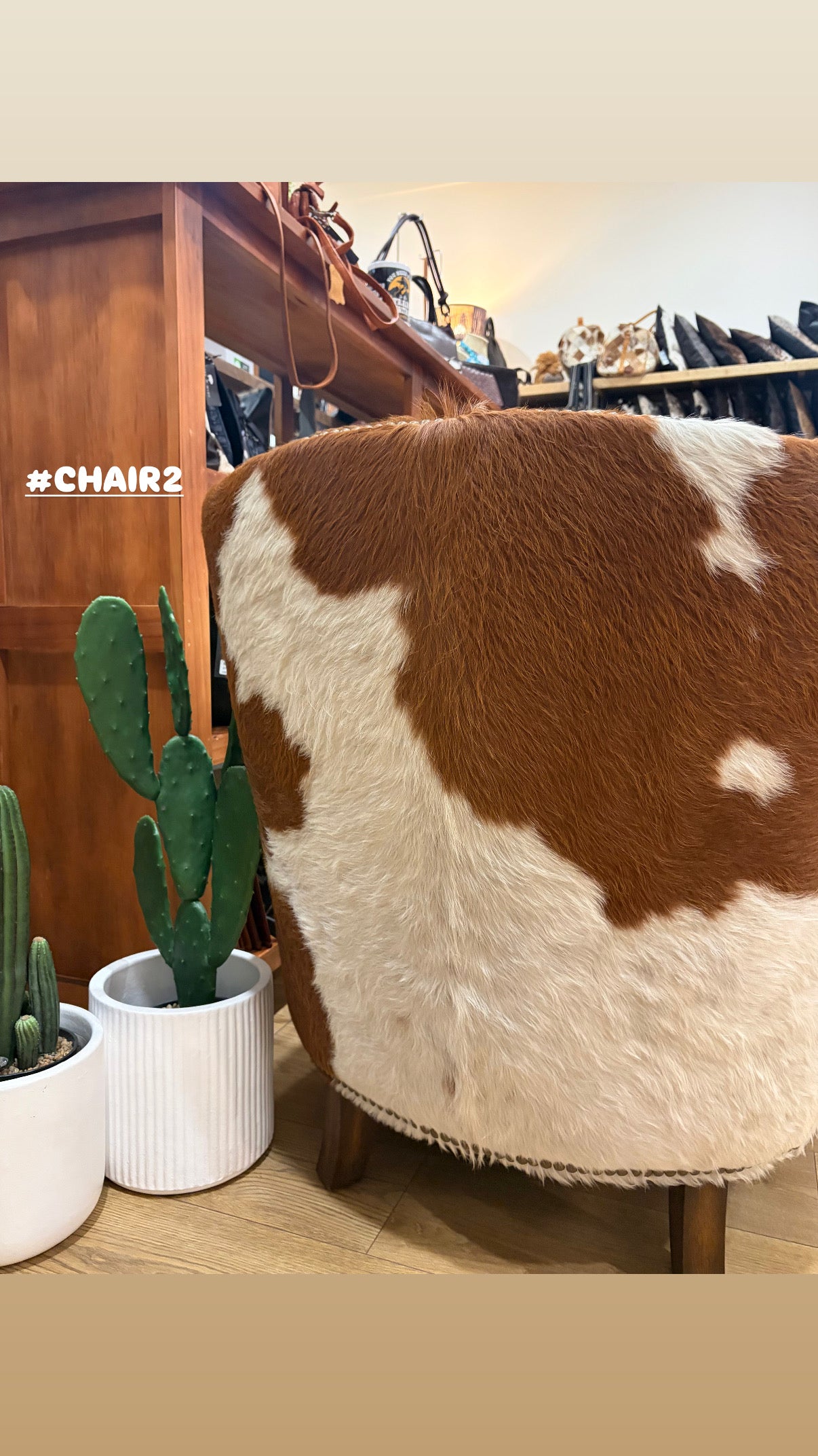 Cowhide Leather Arm Chair