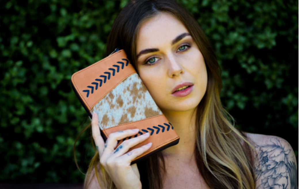 Tan Weave Wallet