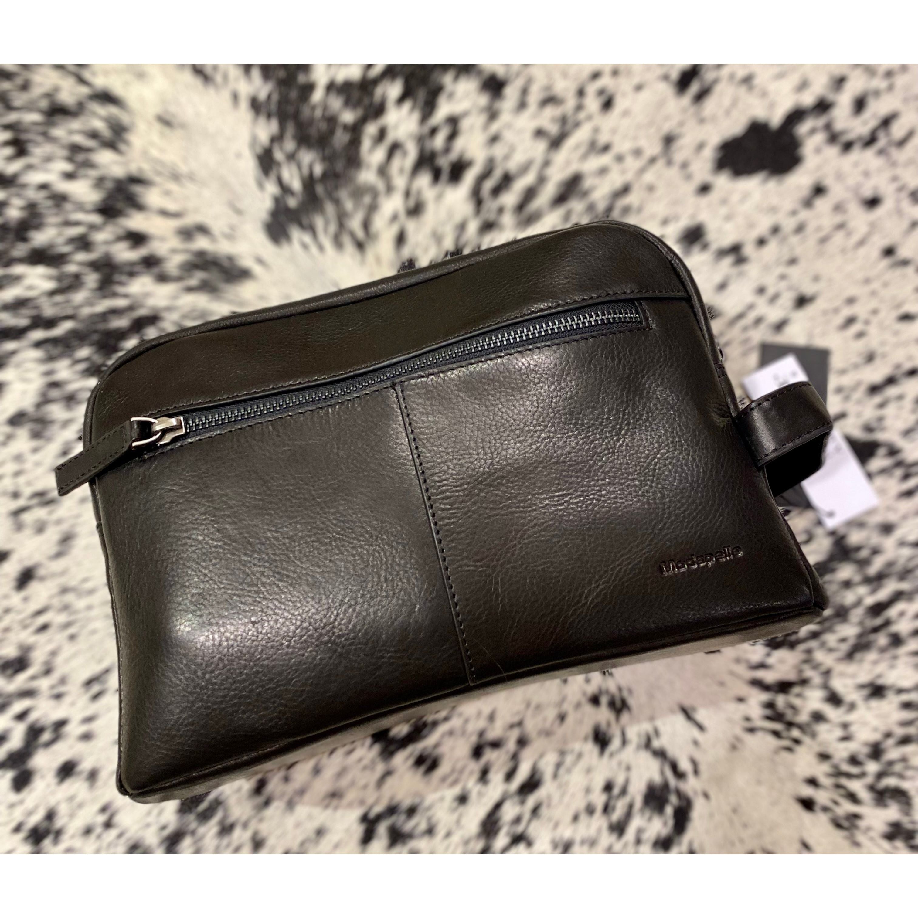 Black Double Zip Toiletry Bag