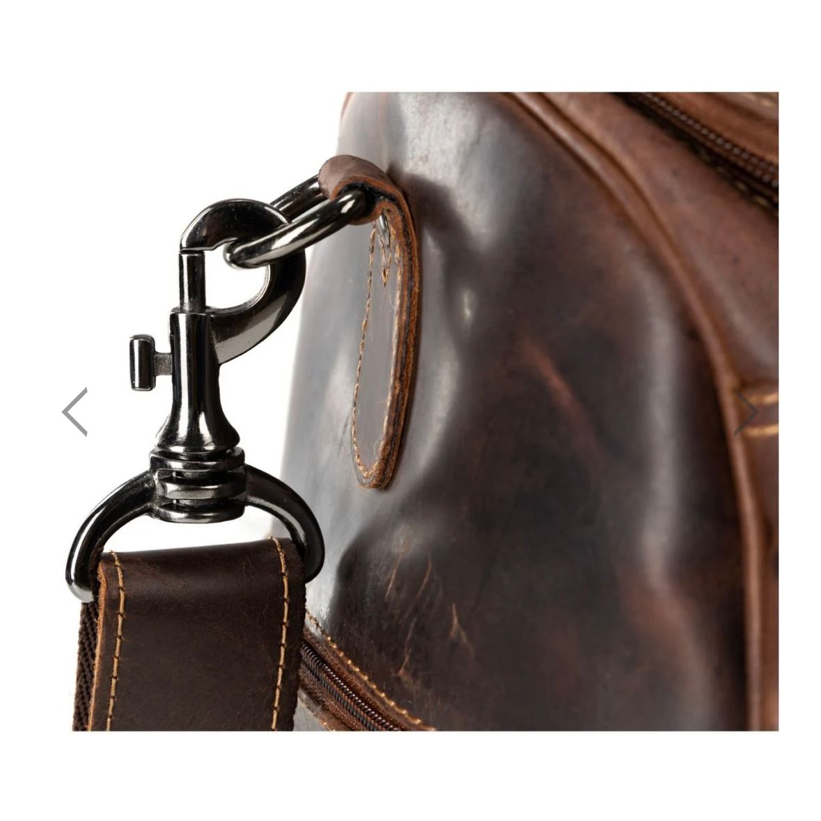 Leather travel bag large