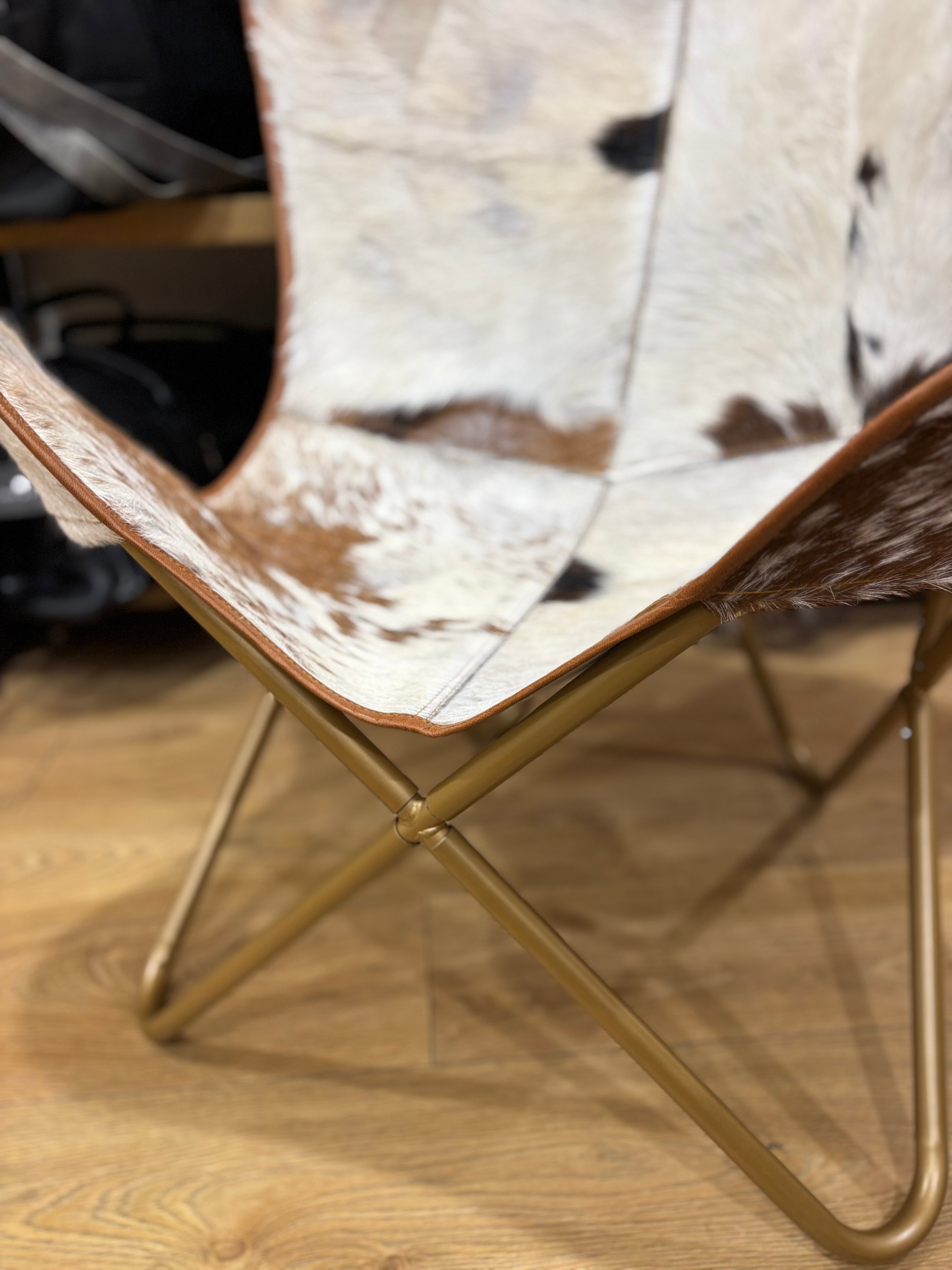 Goat hide butterfly chairs