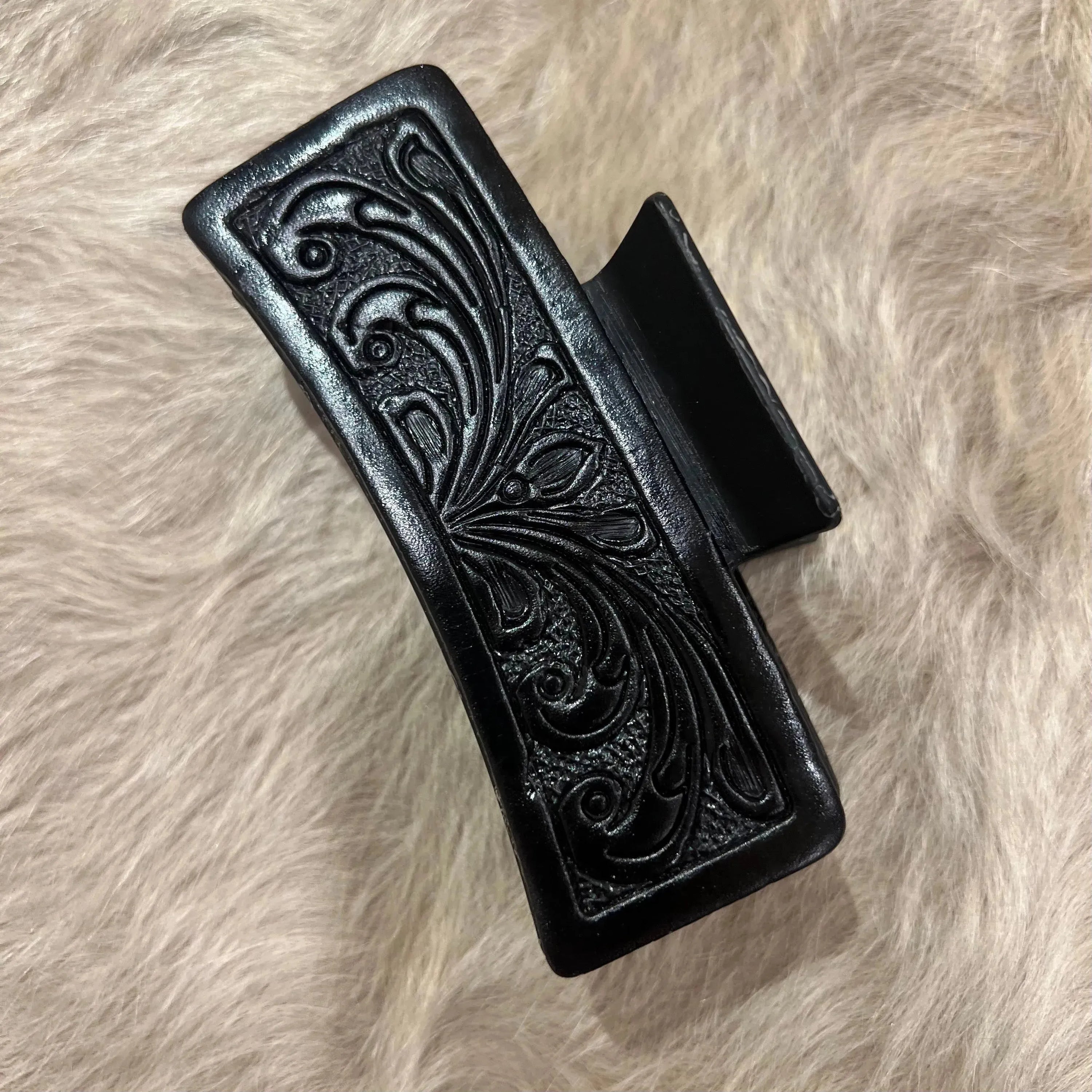 Tooling Leather Hair Clip