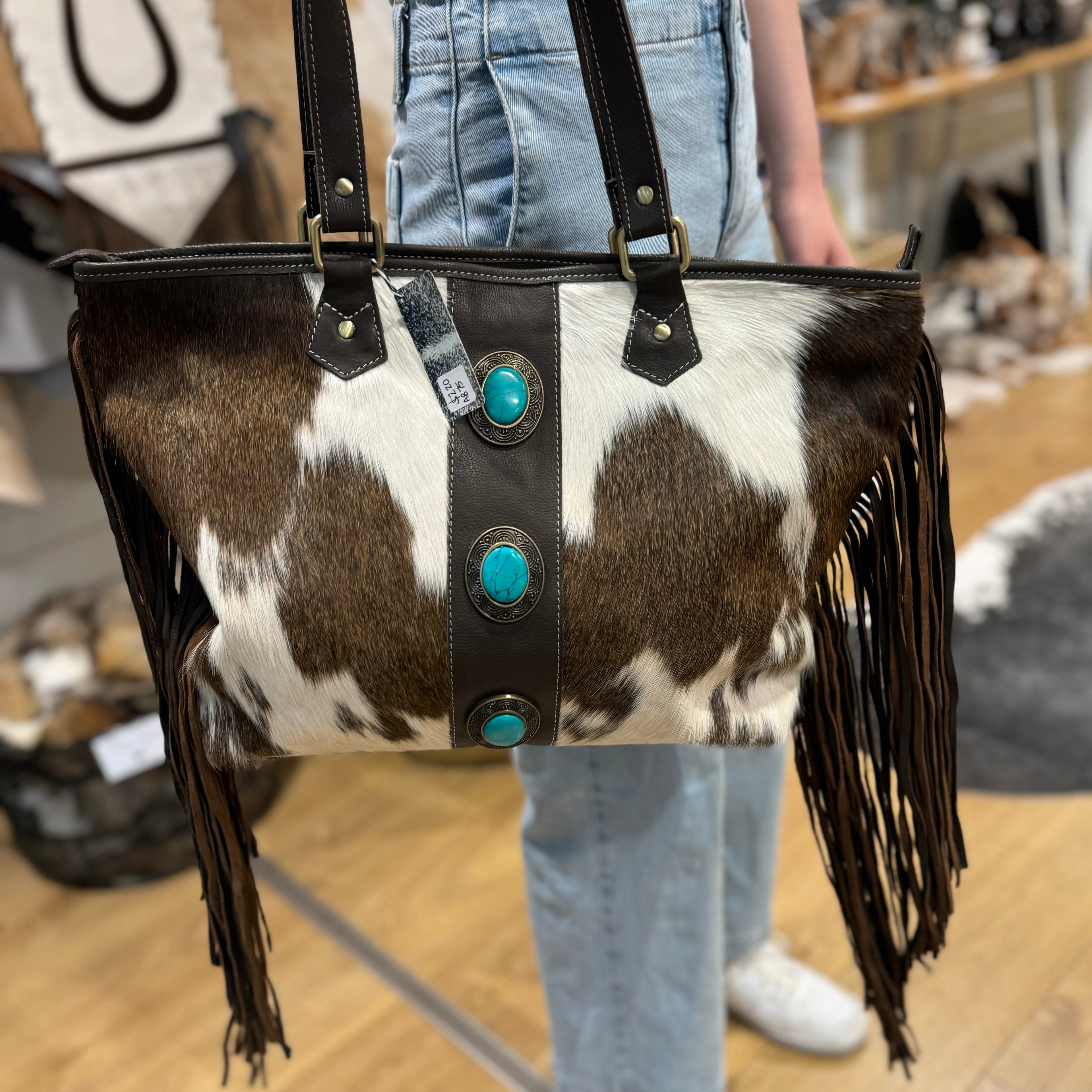 The Yellowstone Handbag with turquoise detail