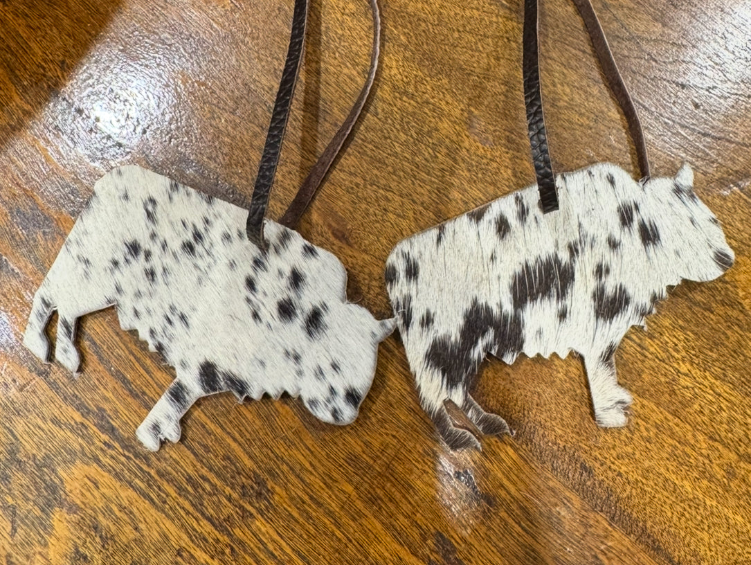 Bison Decoration brown / white