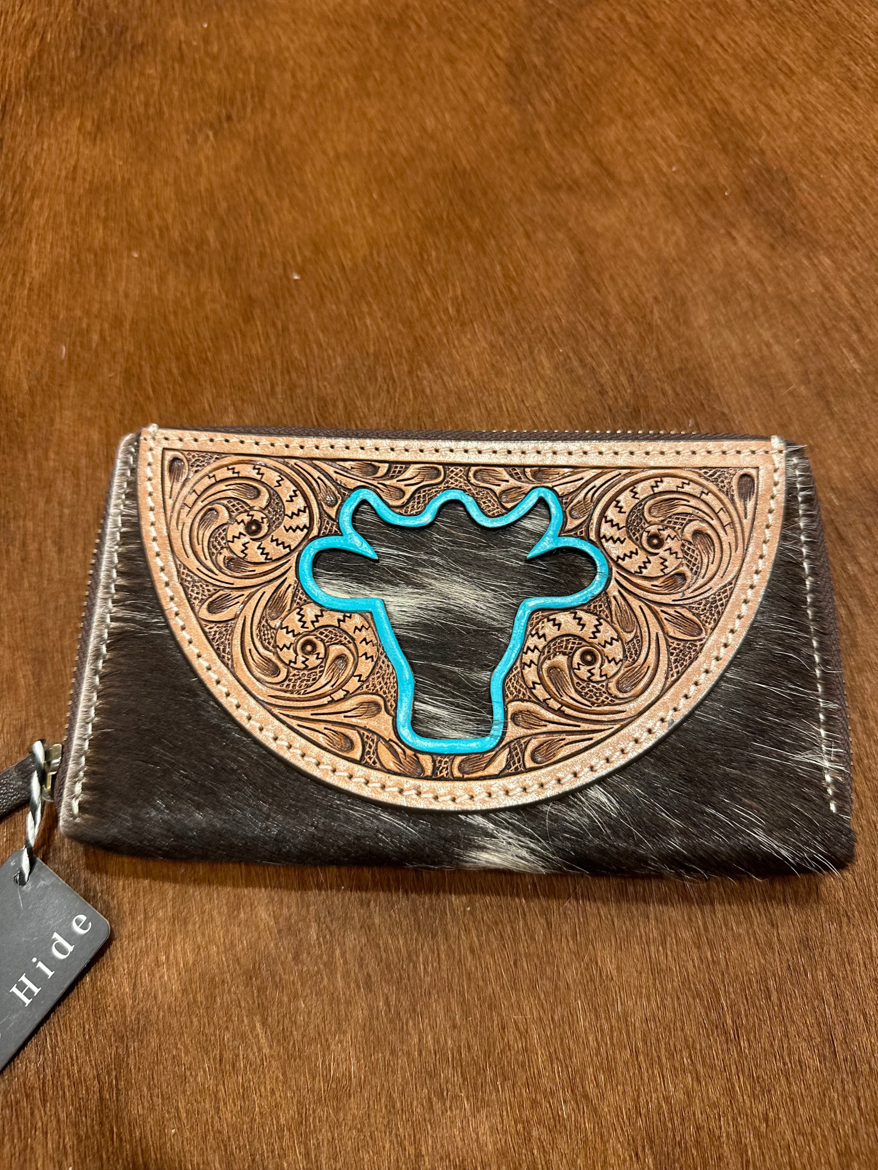 Bullhead Cowhide Tooling Leather small wallet