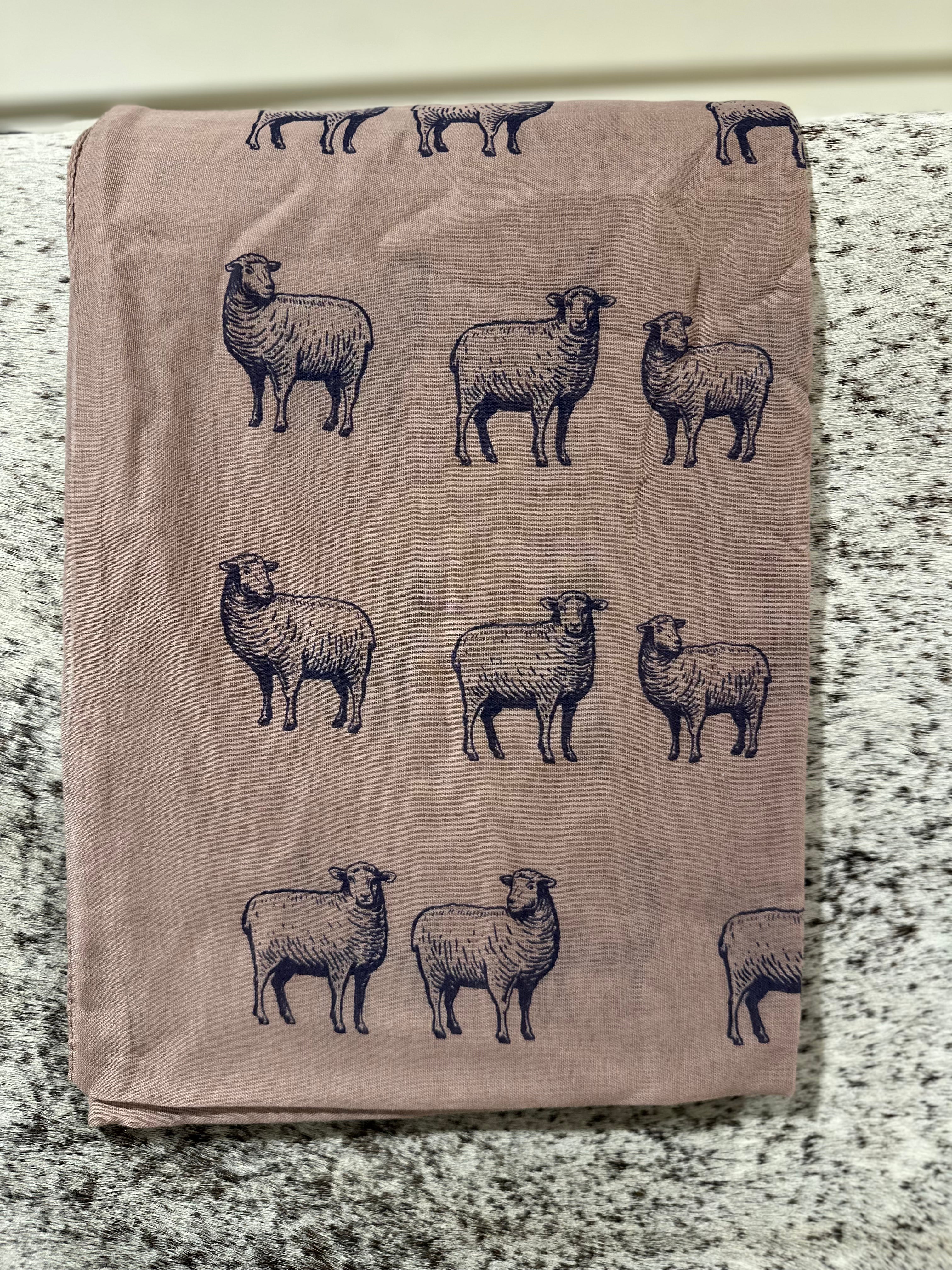 Sheep family scarf