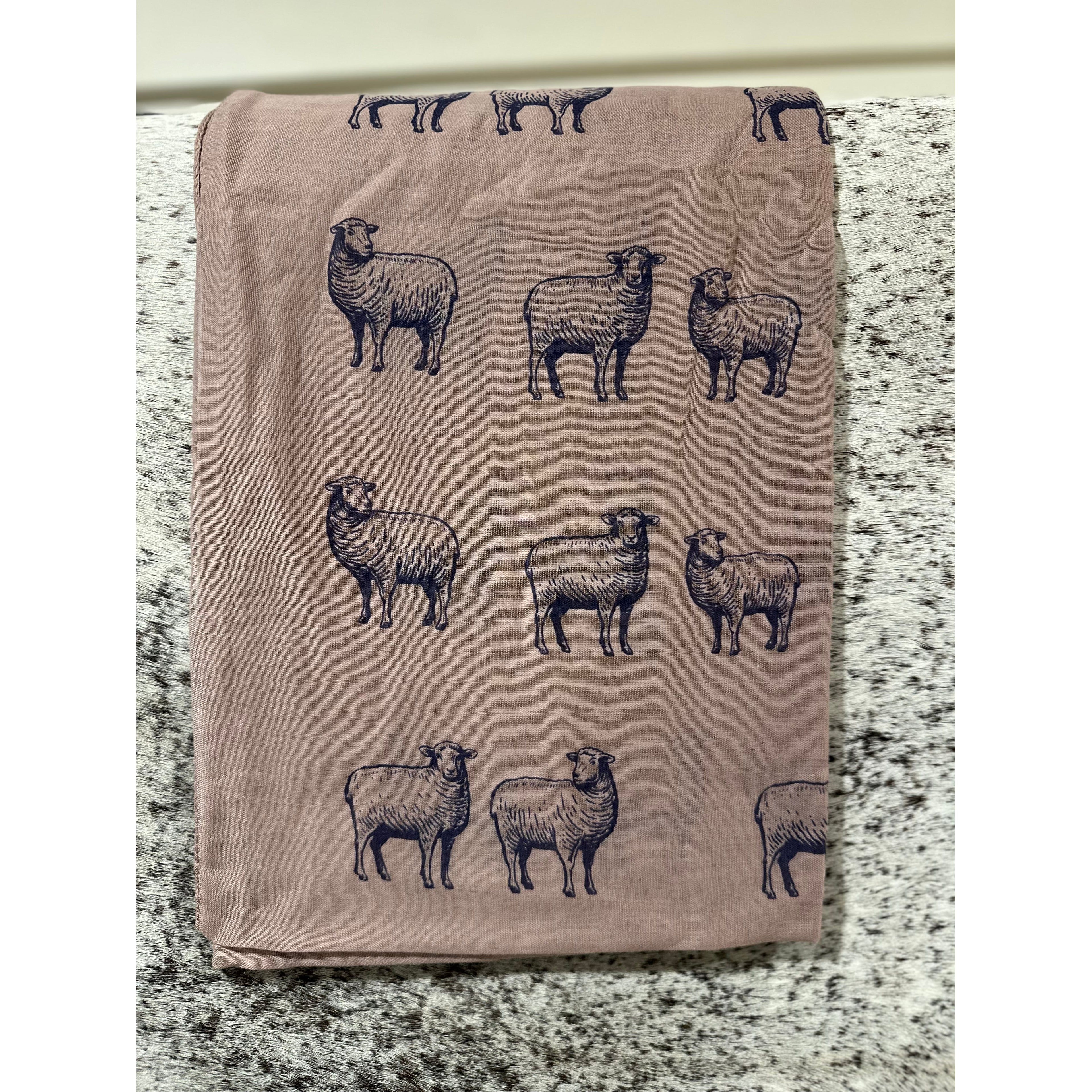Sheep family scarf