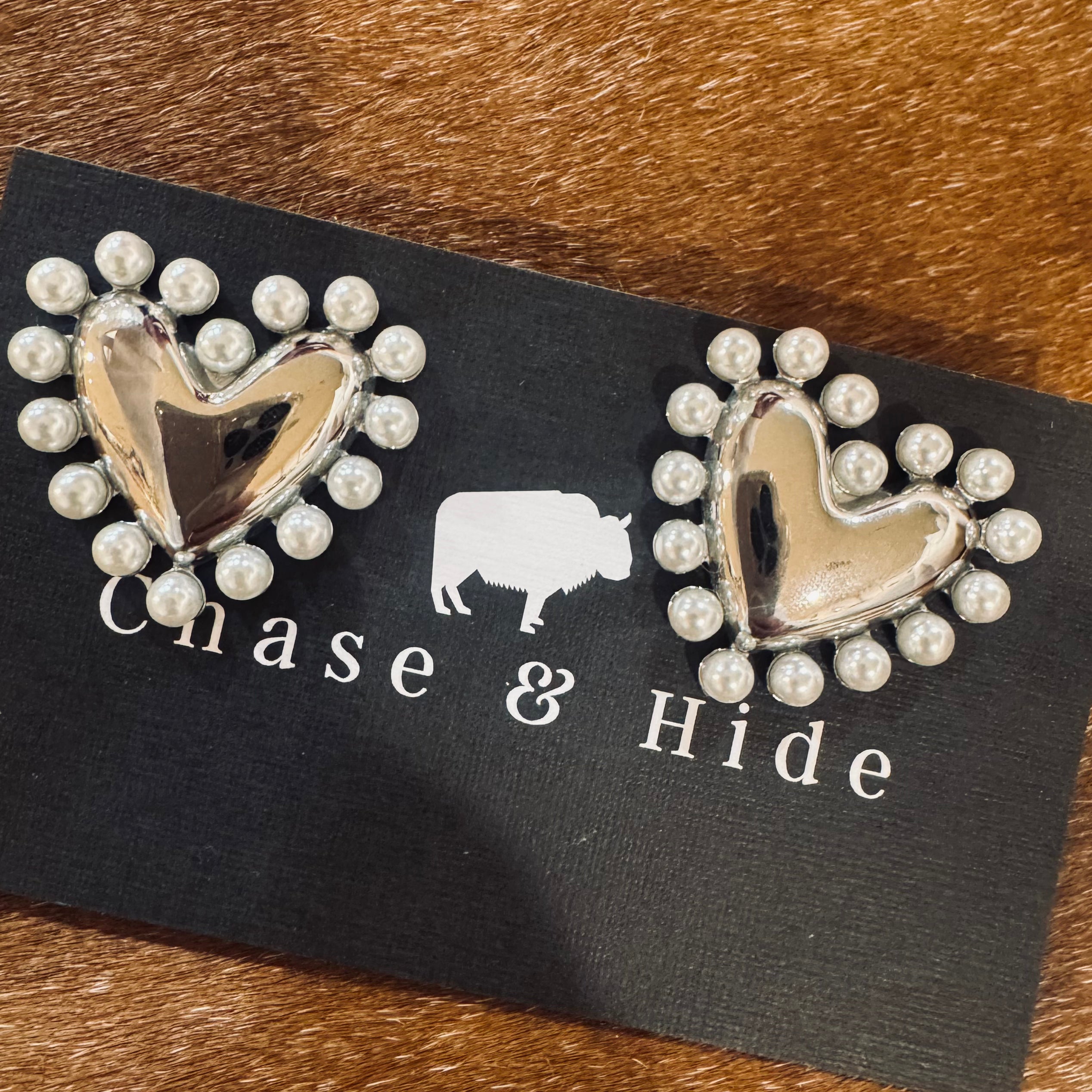 Rodeo Heart Stud Earrings