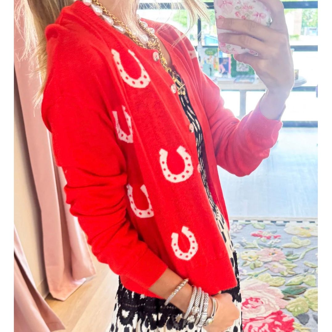 Horse Shoe Button Up Cardigan