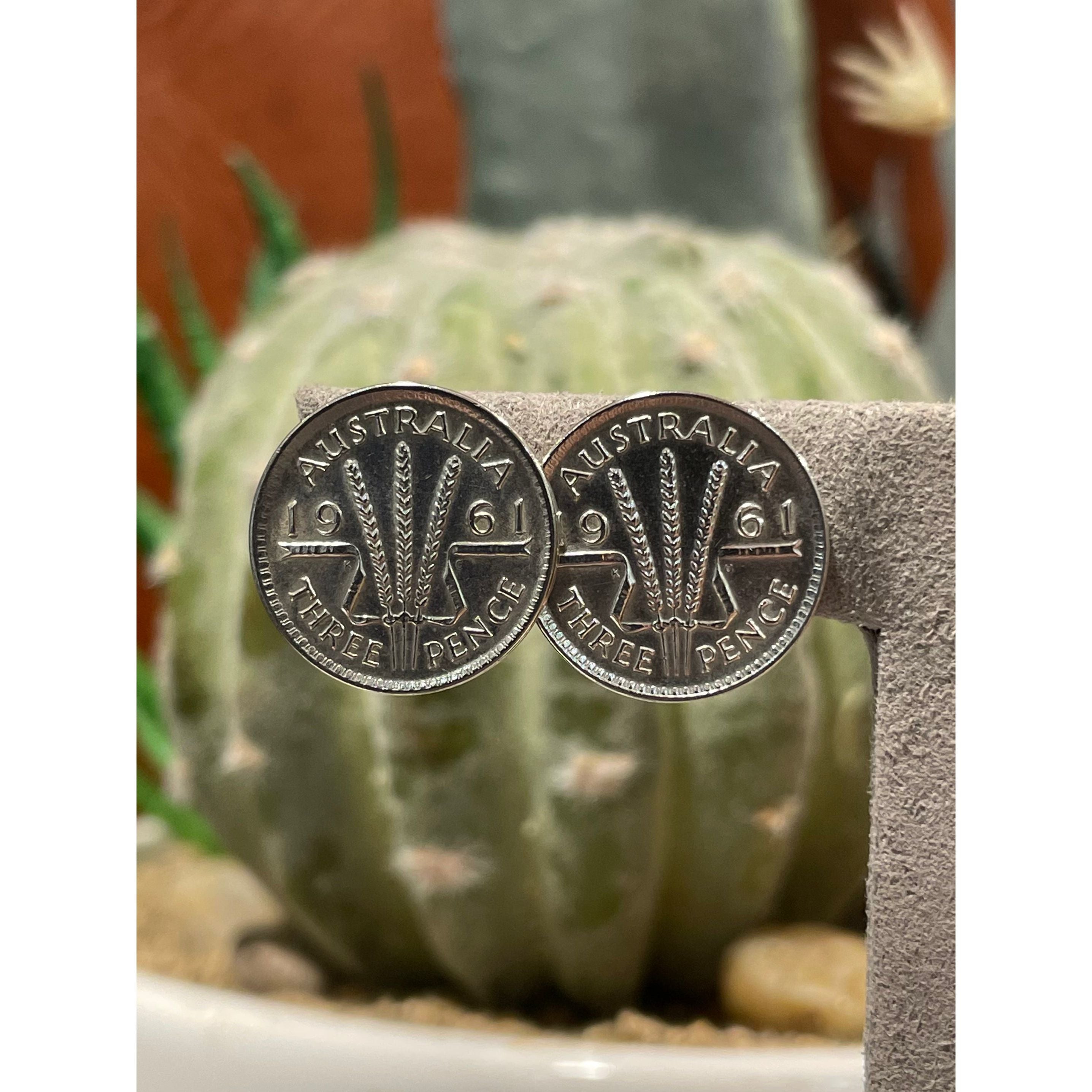 Three pence & Six Pence Coin studs