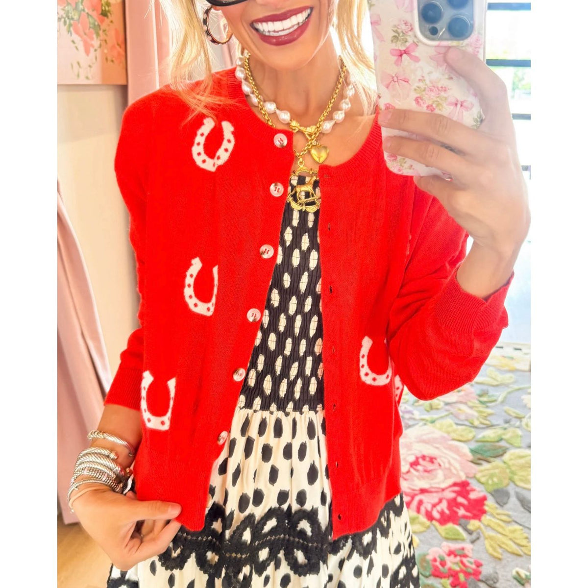 Horse Shoe Button Up Cardigan