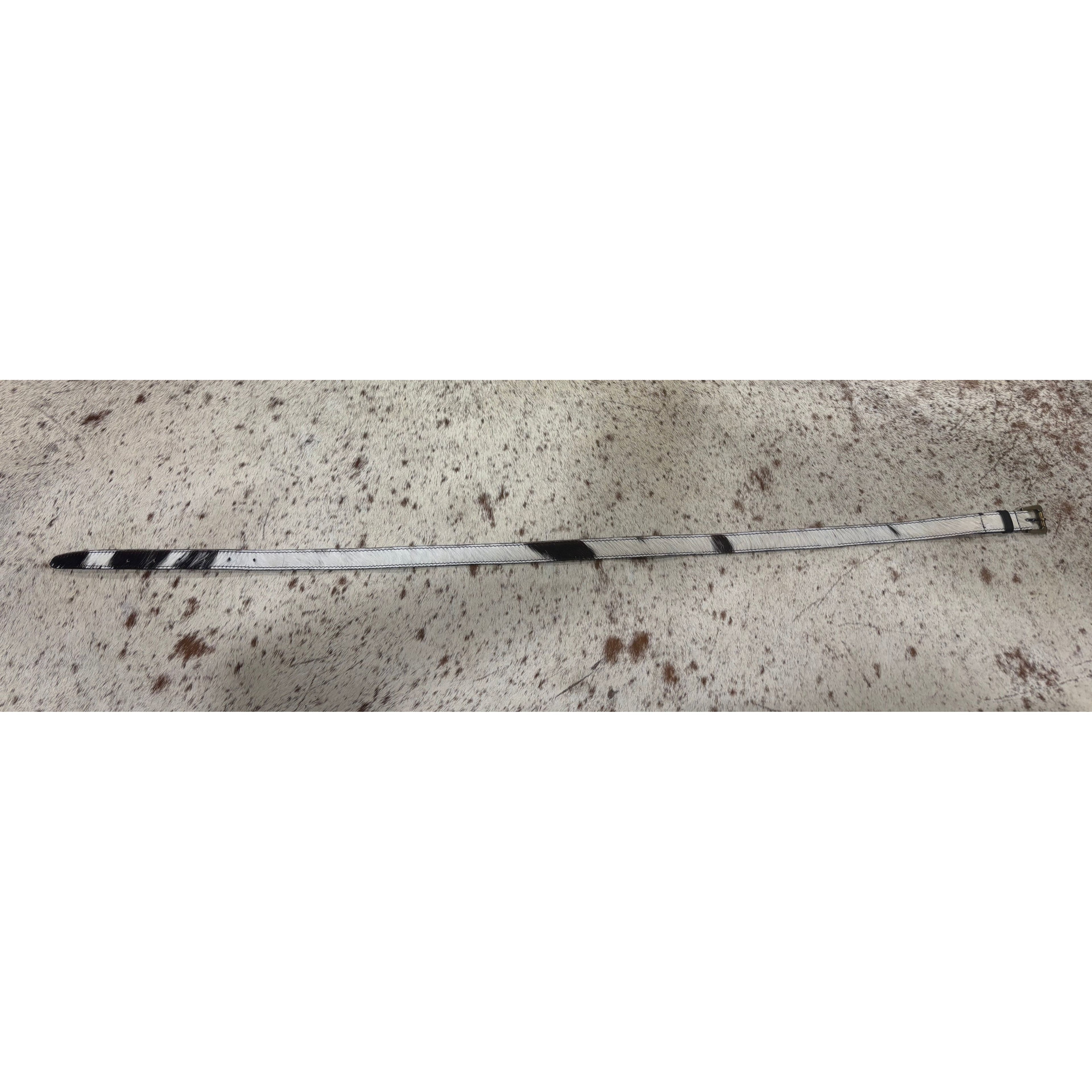 Black Thin Cowhide Belt