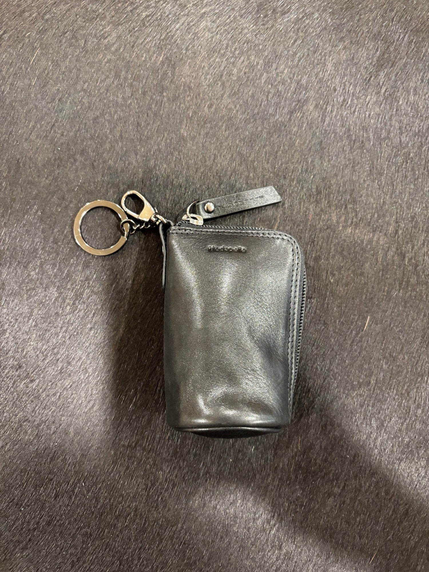 Vintage Leather Coin/Money Keychain 3116