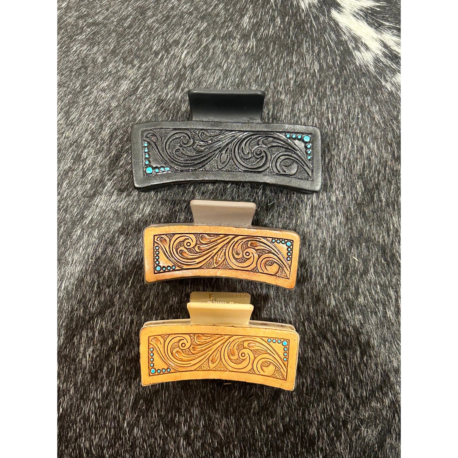 Tooling Leather Hair Clip