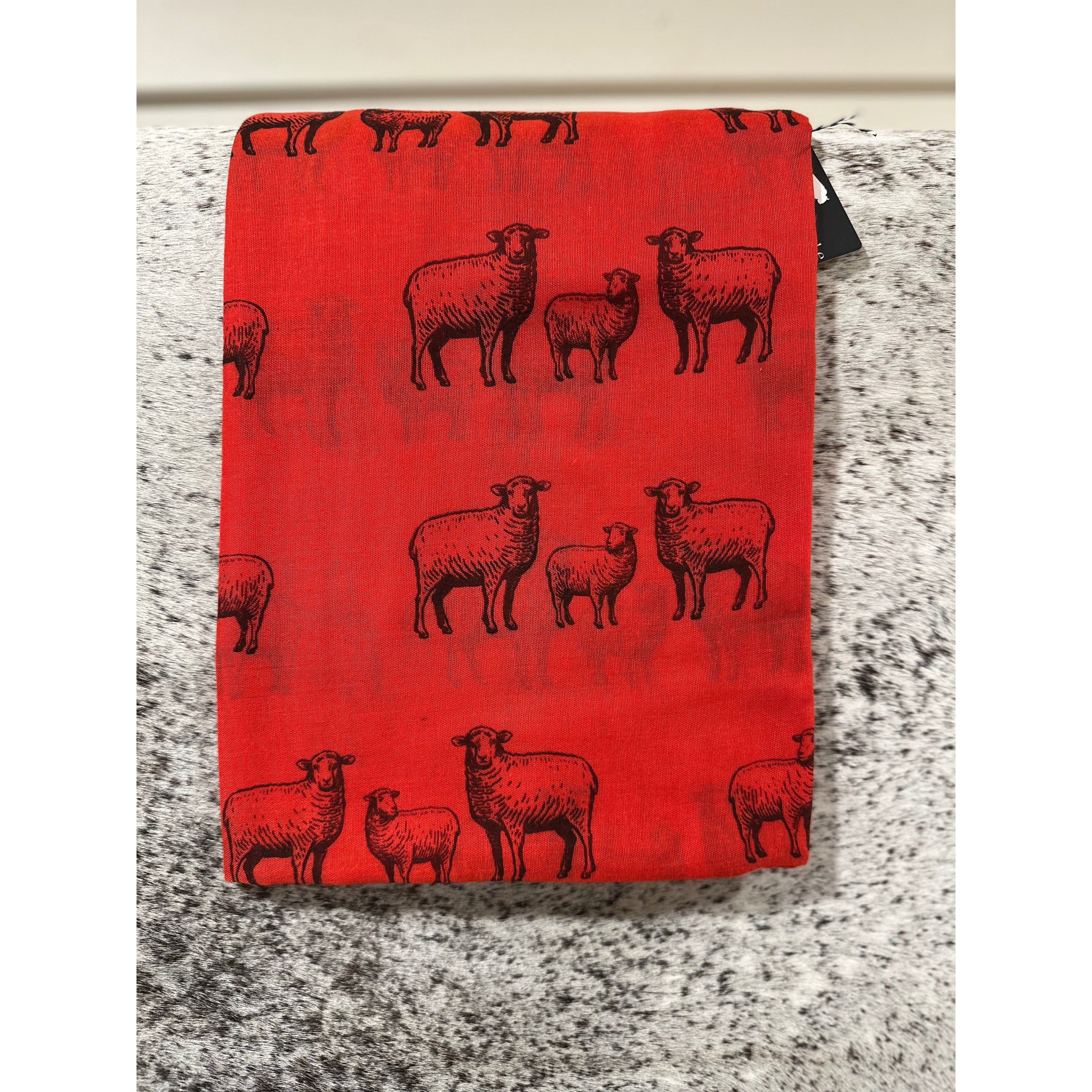 Sheep family scarf