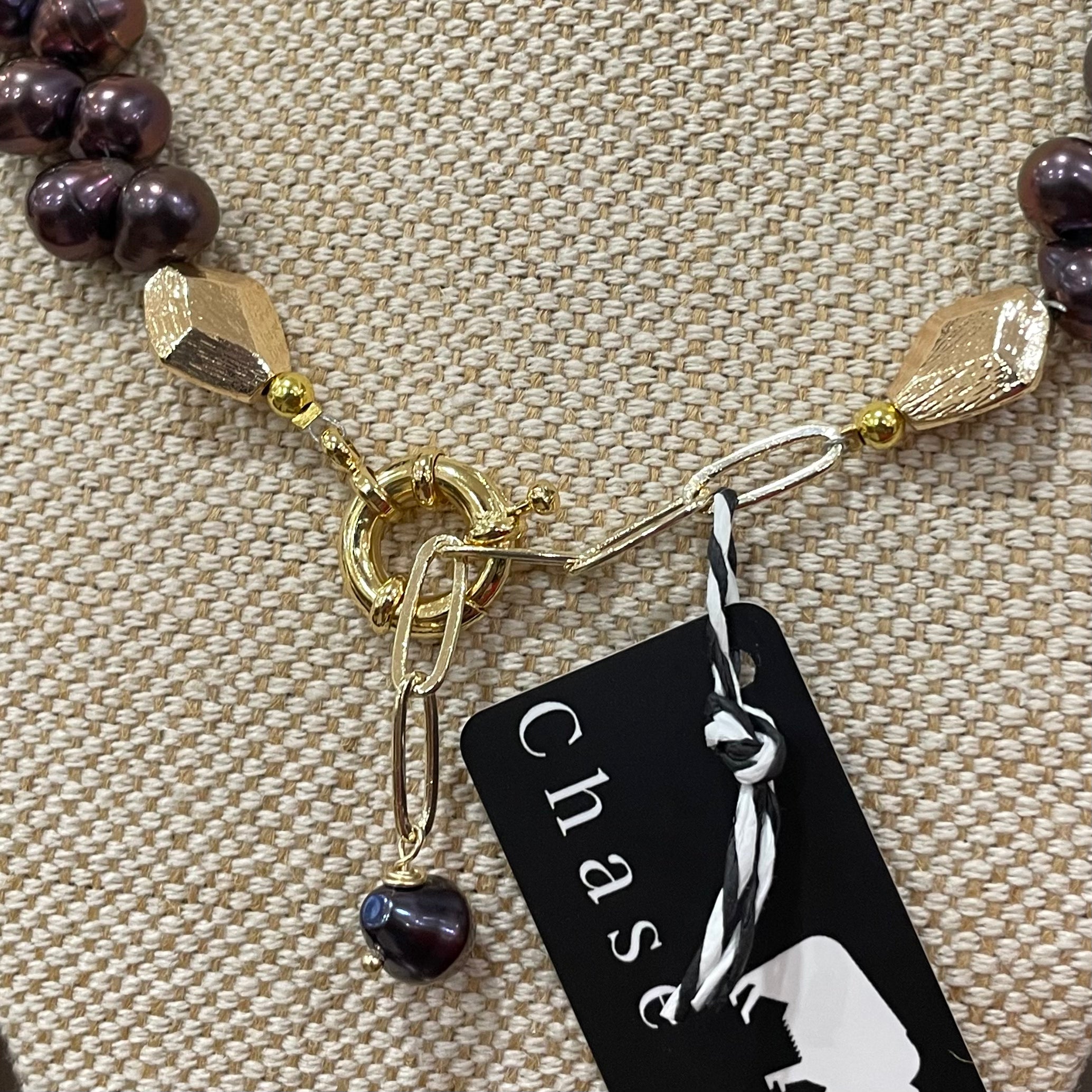 Chocolate Plum Freshwater Pearl Necklace