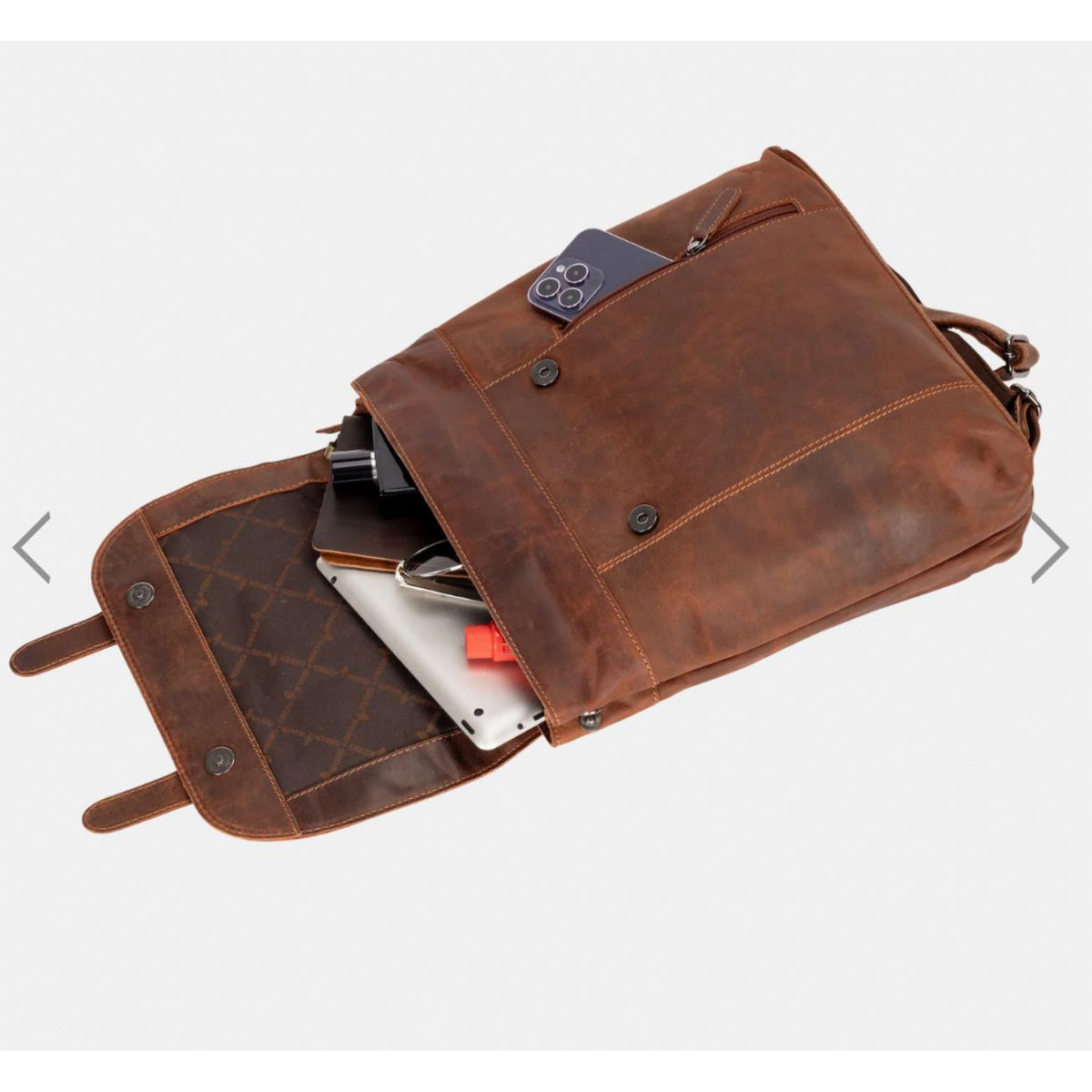 Convertible Leather Backpack