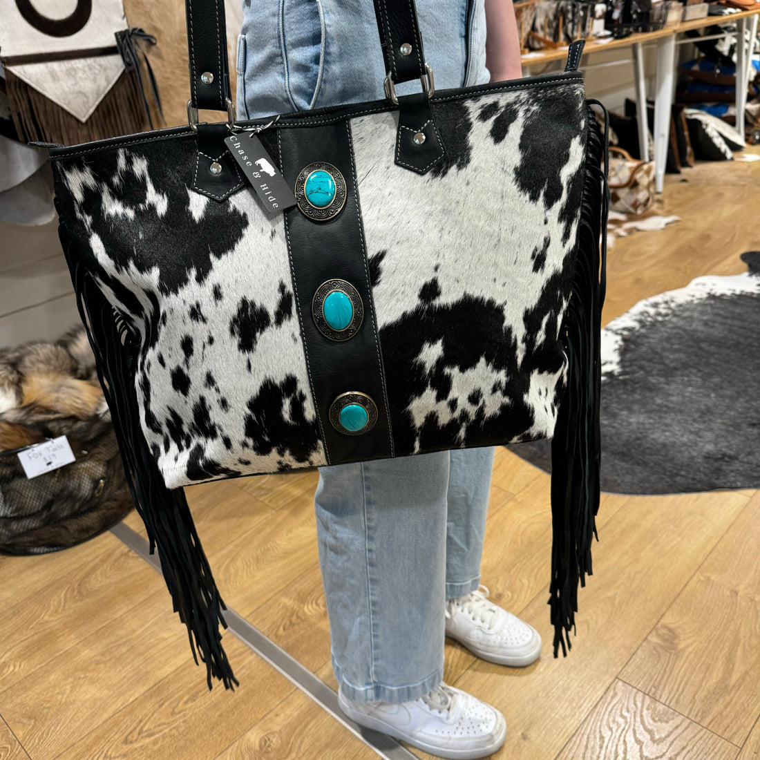 The Yellowstone Handbag with turquoise detail