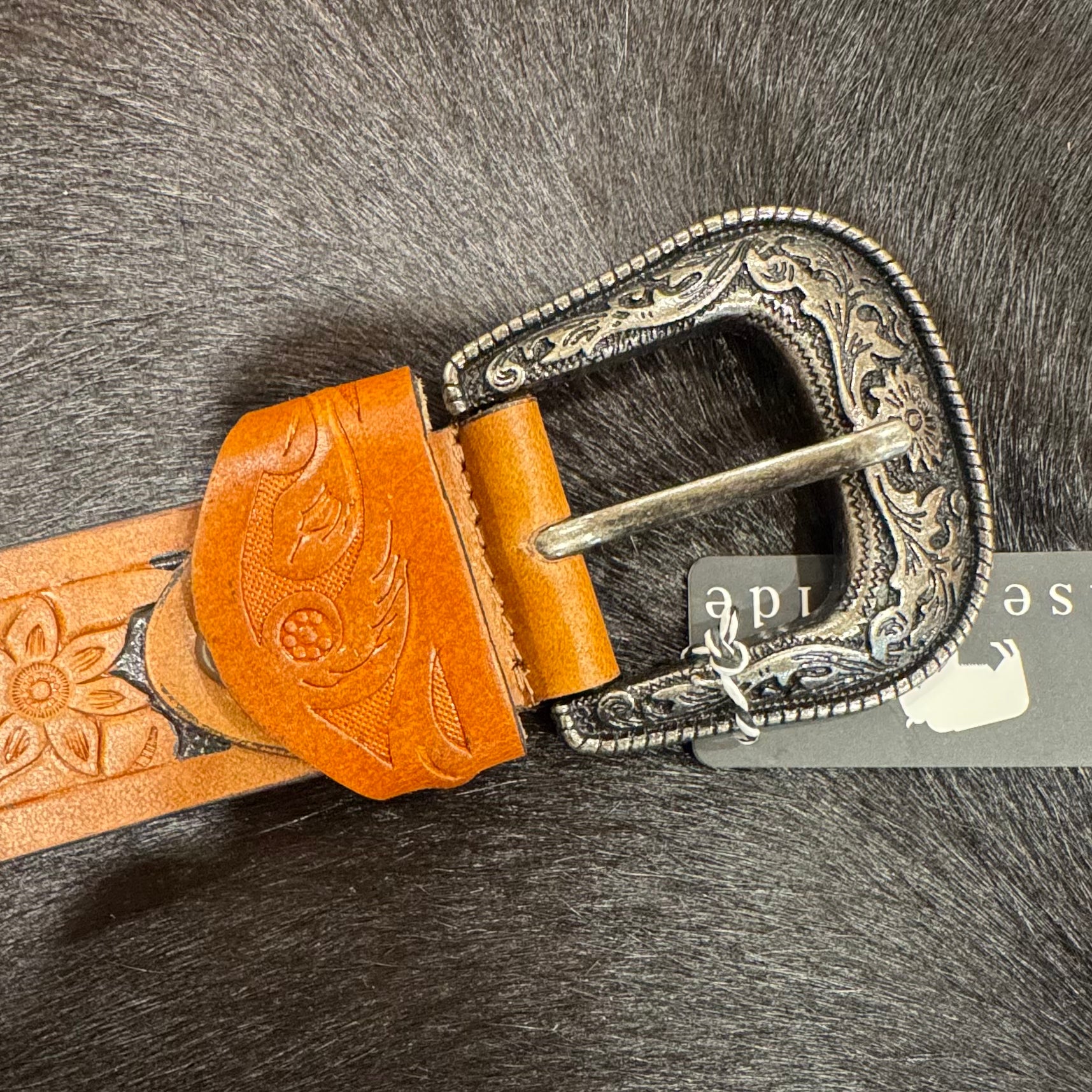 Two Tone Embossed Dark Belt