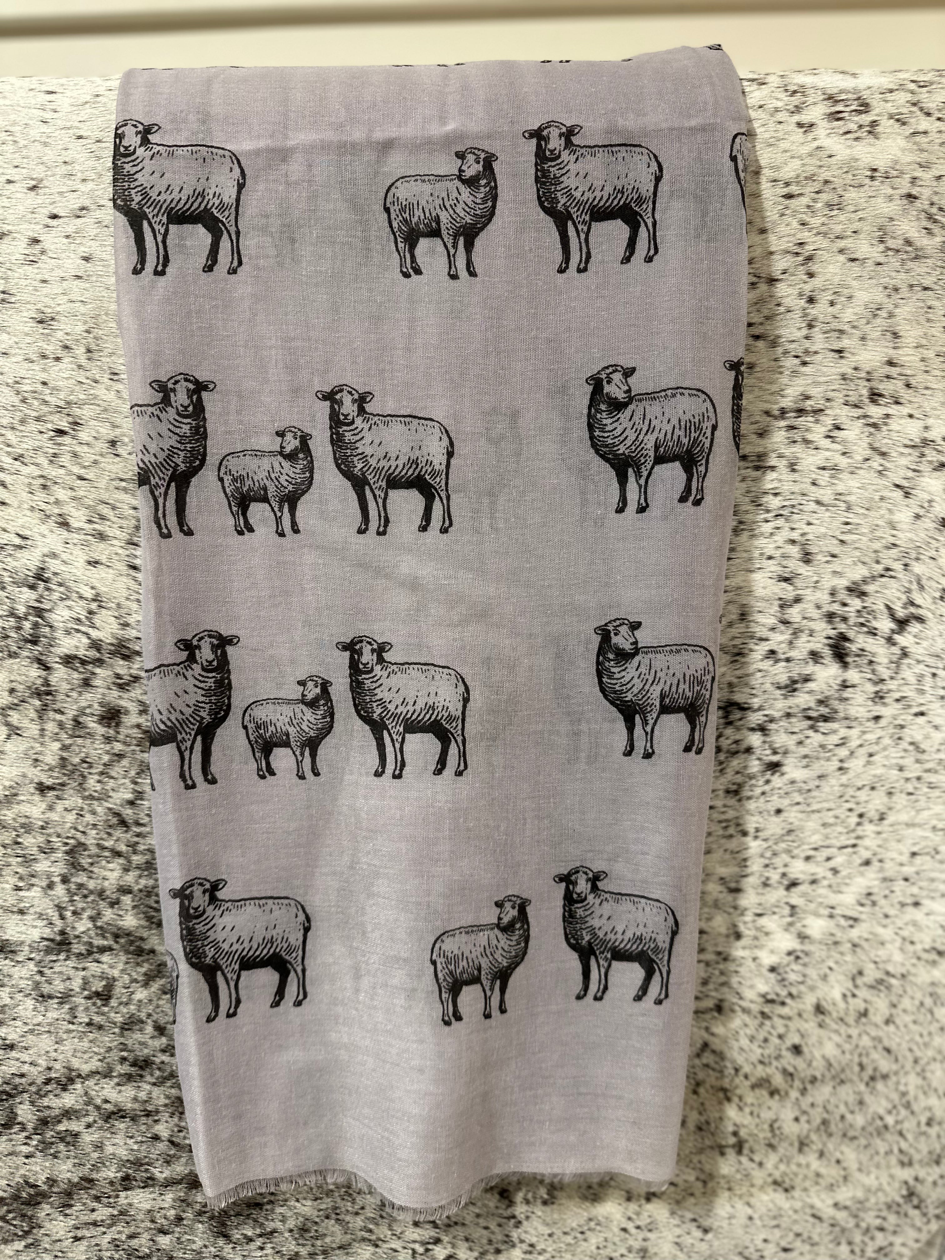 Sheep family scarf