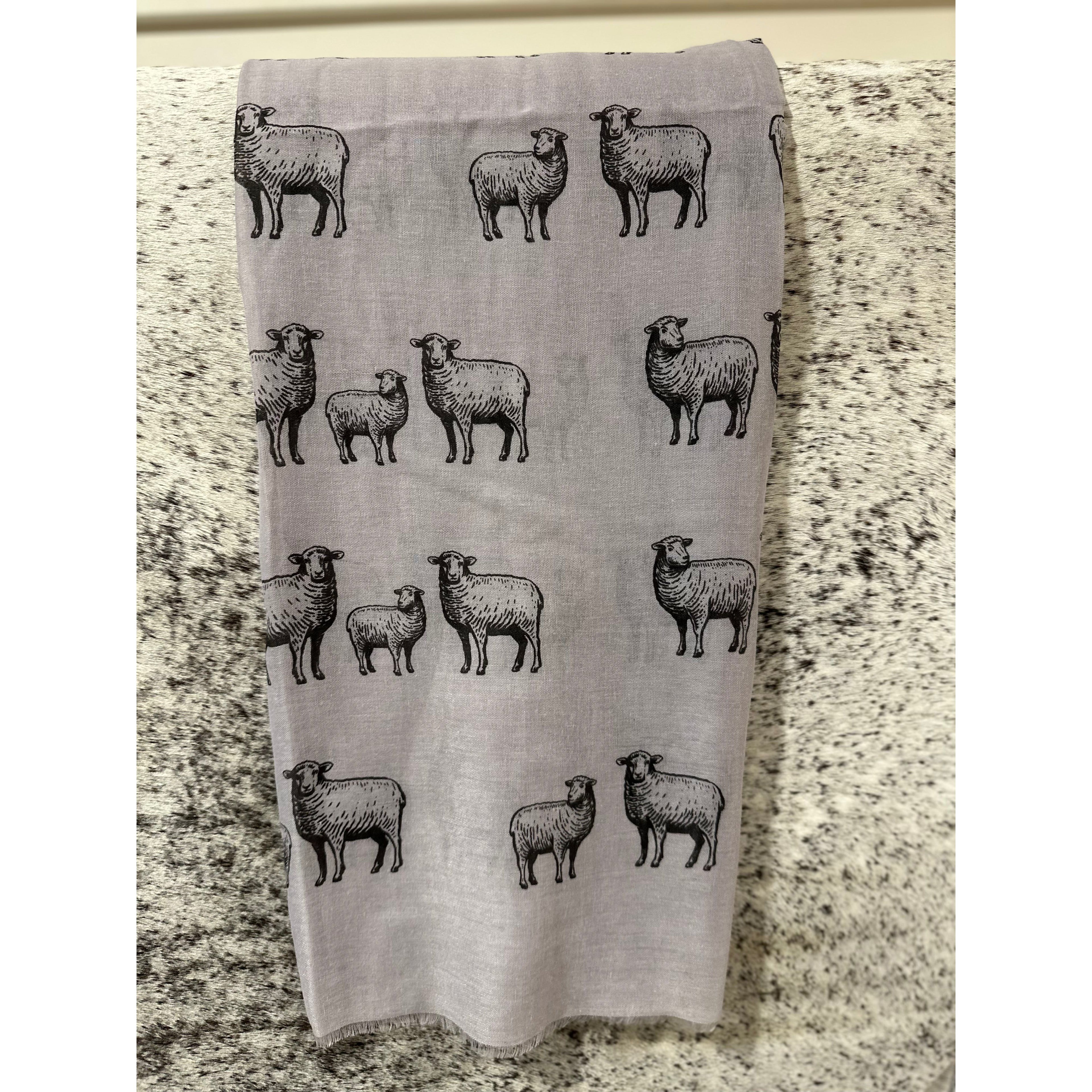 Sheep family scarf