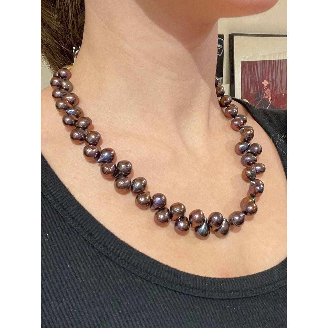 Chocolate Plum Freshwater Pearl Necklace